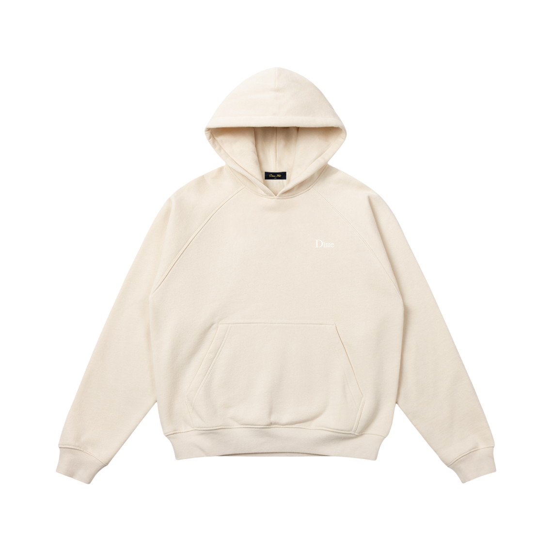 DIME Classic Small Logo Hoodie Fog — flat