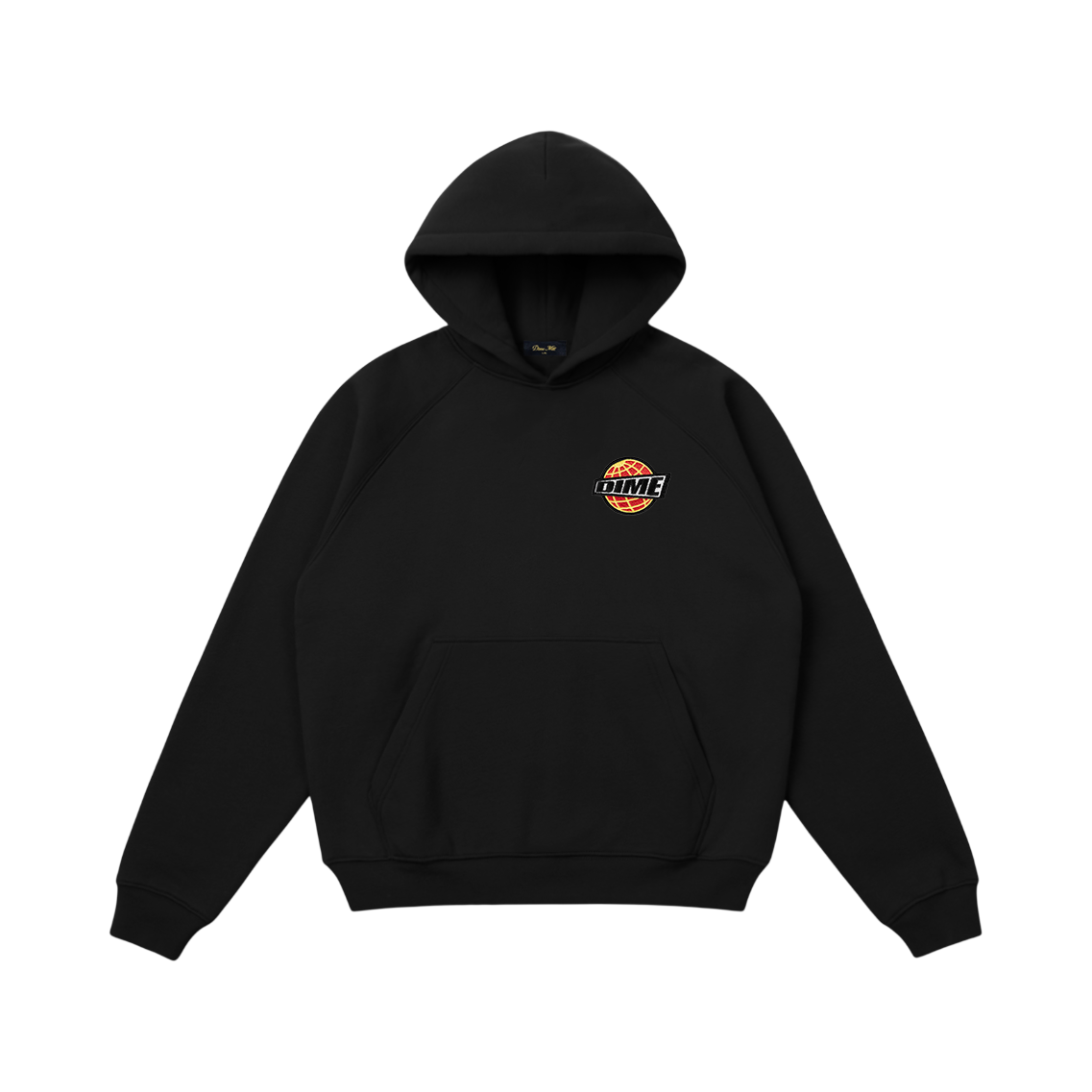 DIME Much Hoodie Black — flat