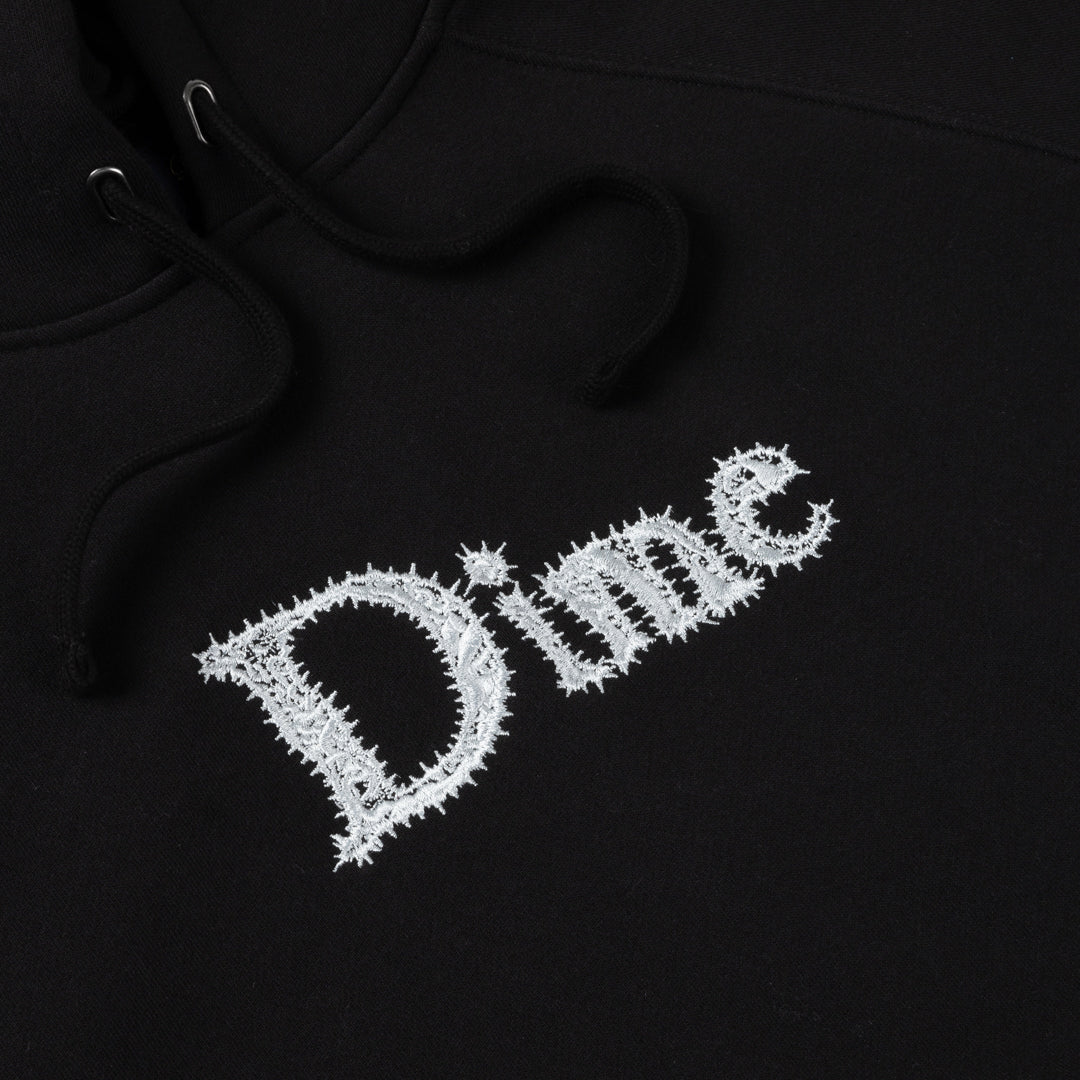 DIME Classic Spiked Hoodie Black — détail