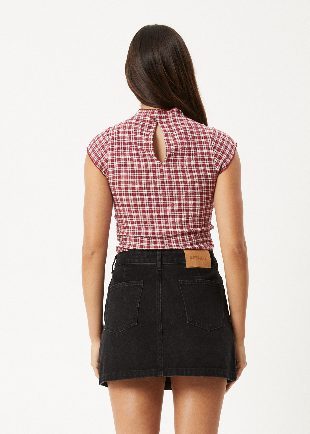 AFENDS W BASE HEMP SEERSUCKER TOP
