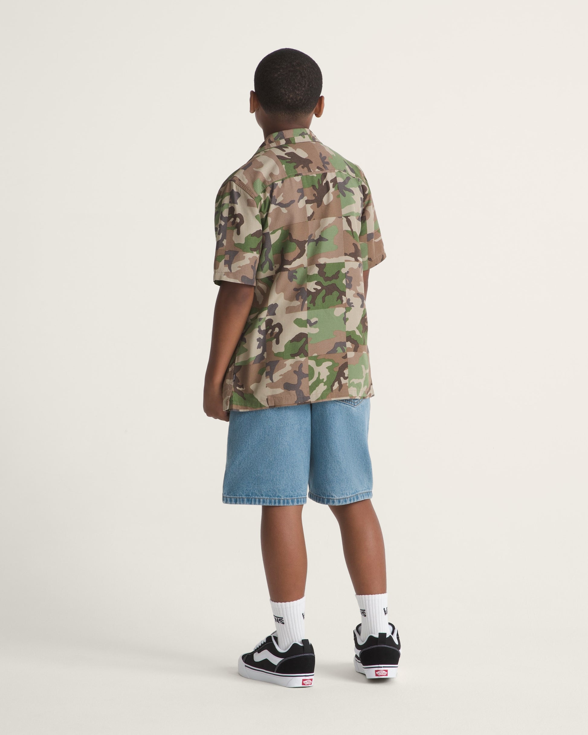 VANS Y CHECK 5 BAGGY DENIM SHORT - Stonewash Blue - vue 5