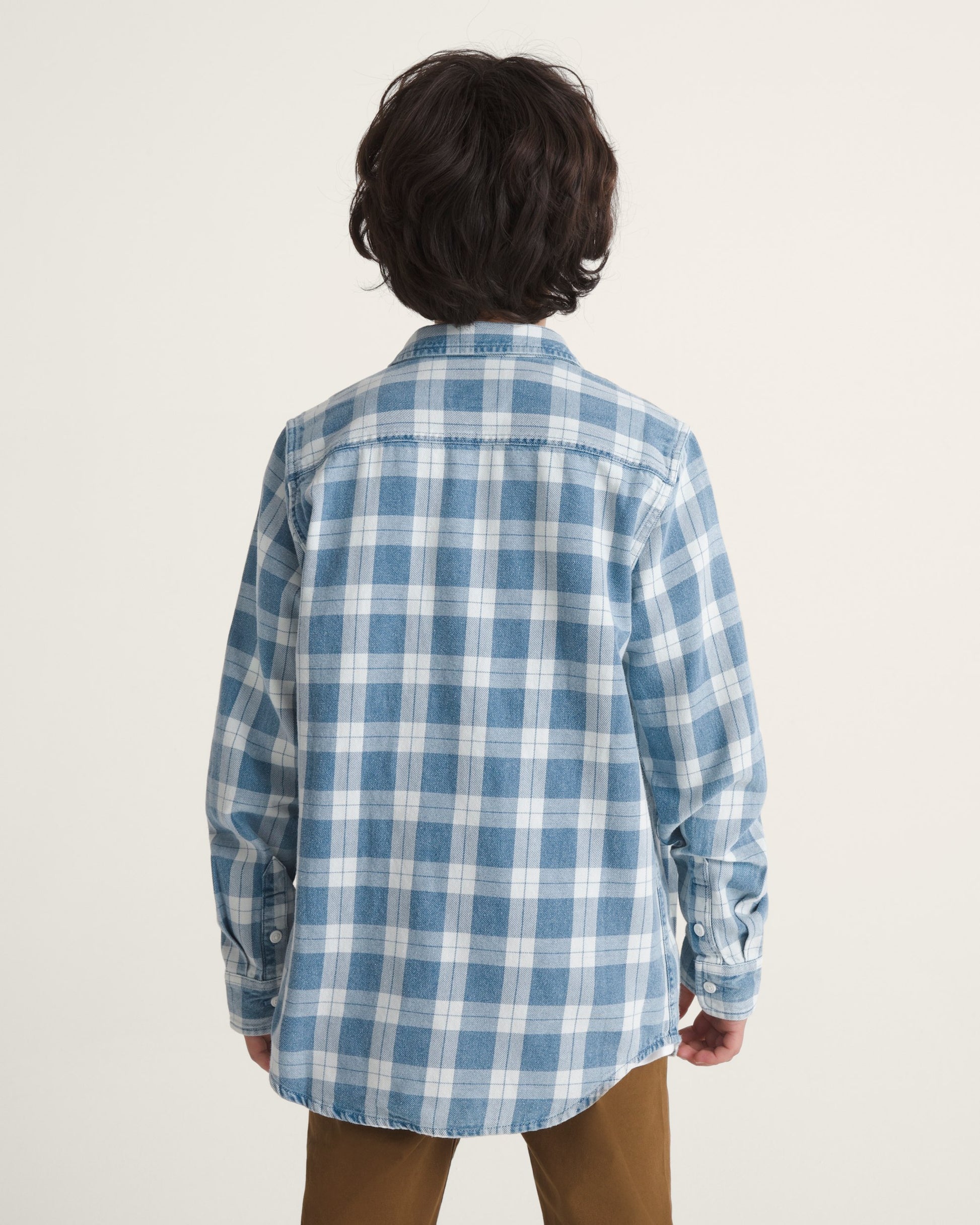 VANS Y Lawson Vintage Indigo LS Shirt - Bleach Indigo - vue alternative 3