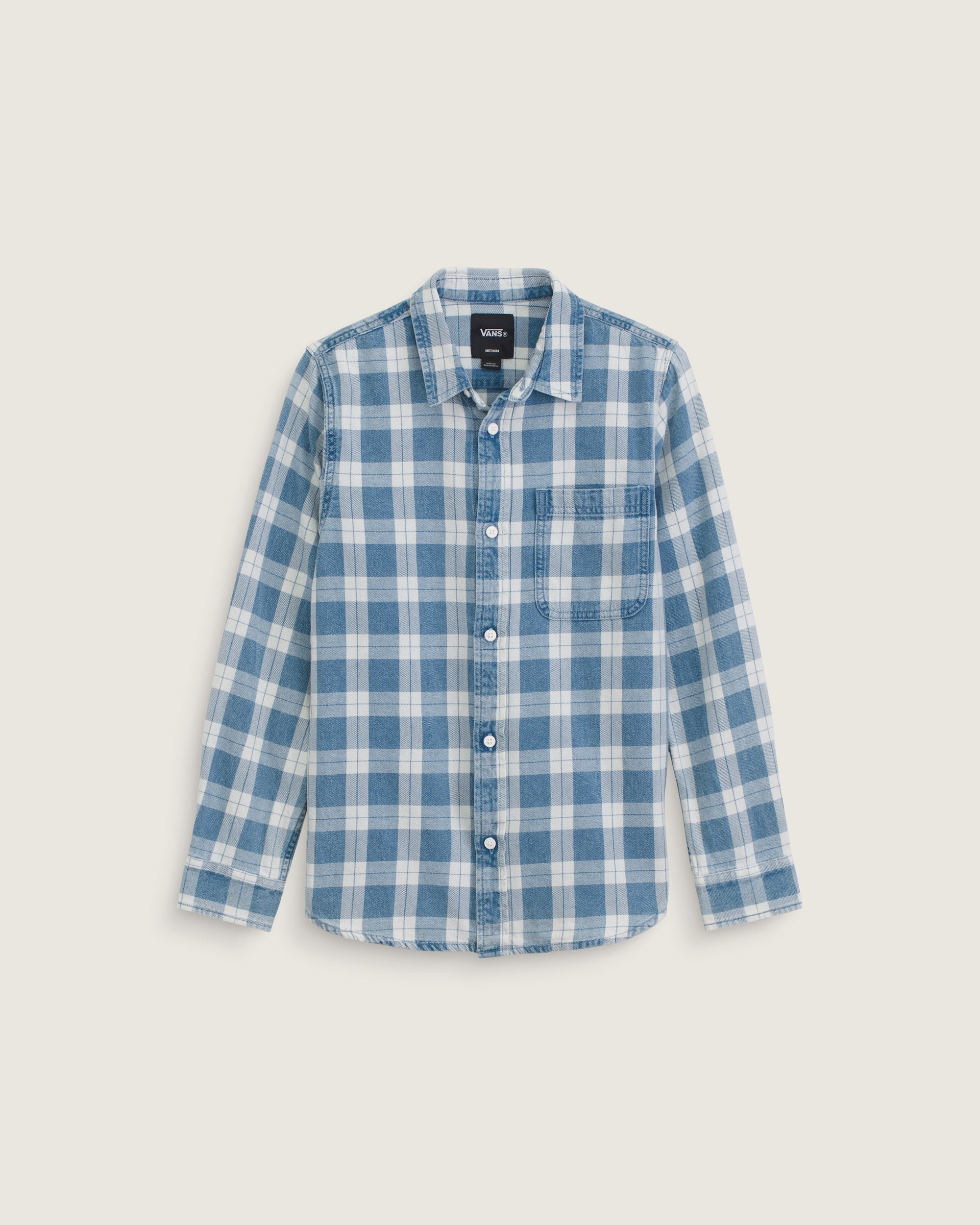 VANS Y Lawson Vintage Indigo LS Shirt - Bleach Indigo - vue principale