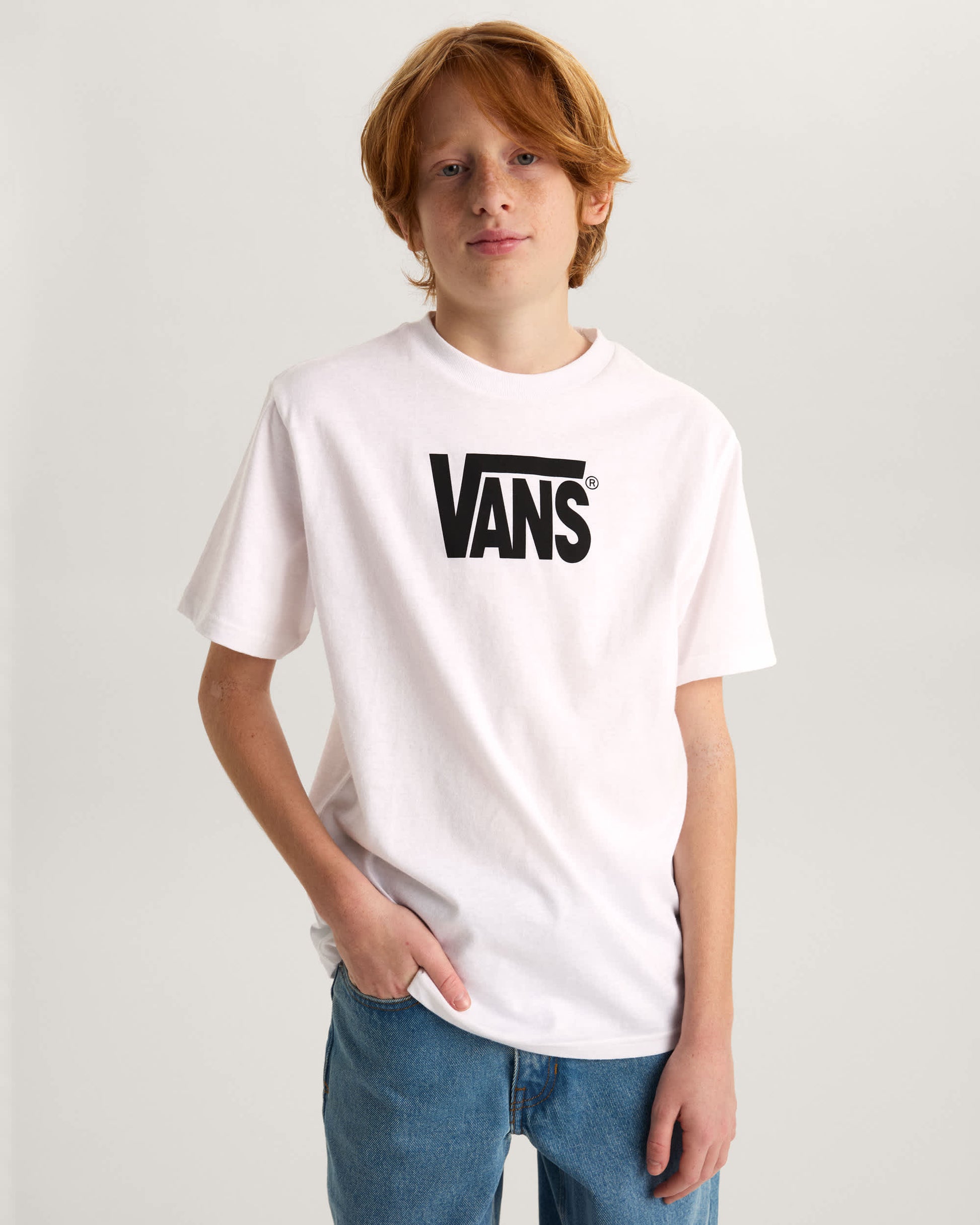 VANS Y Stretch Logo SS - White - vue alternative 2