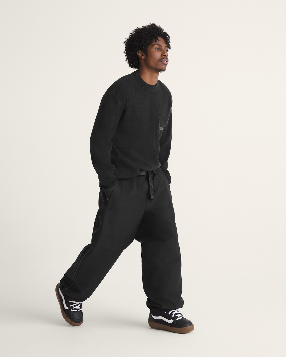 Pantalon de park VANS Kingvale 2L noir, détail de la ceinture