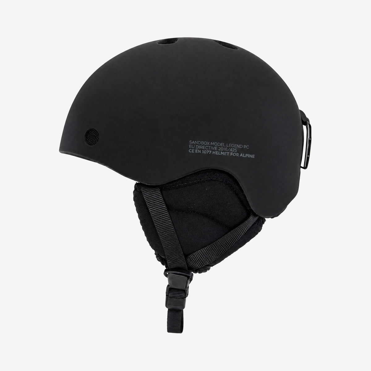 Casque Sandbox Legend X noir, vue de gauche
