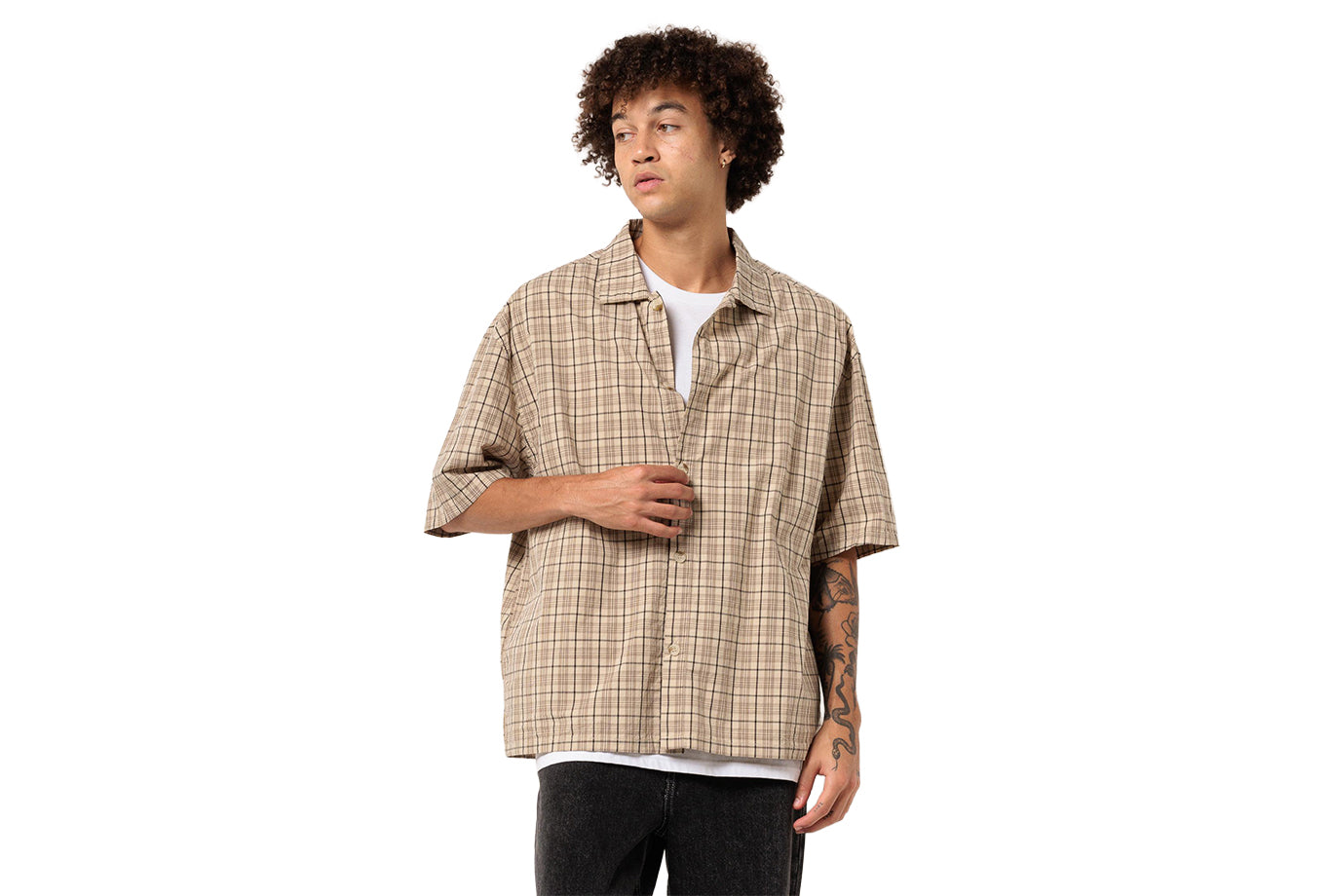 RHYTHM LONGREACH RELAXED SS SHIRT Cream