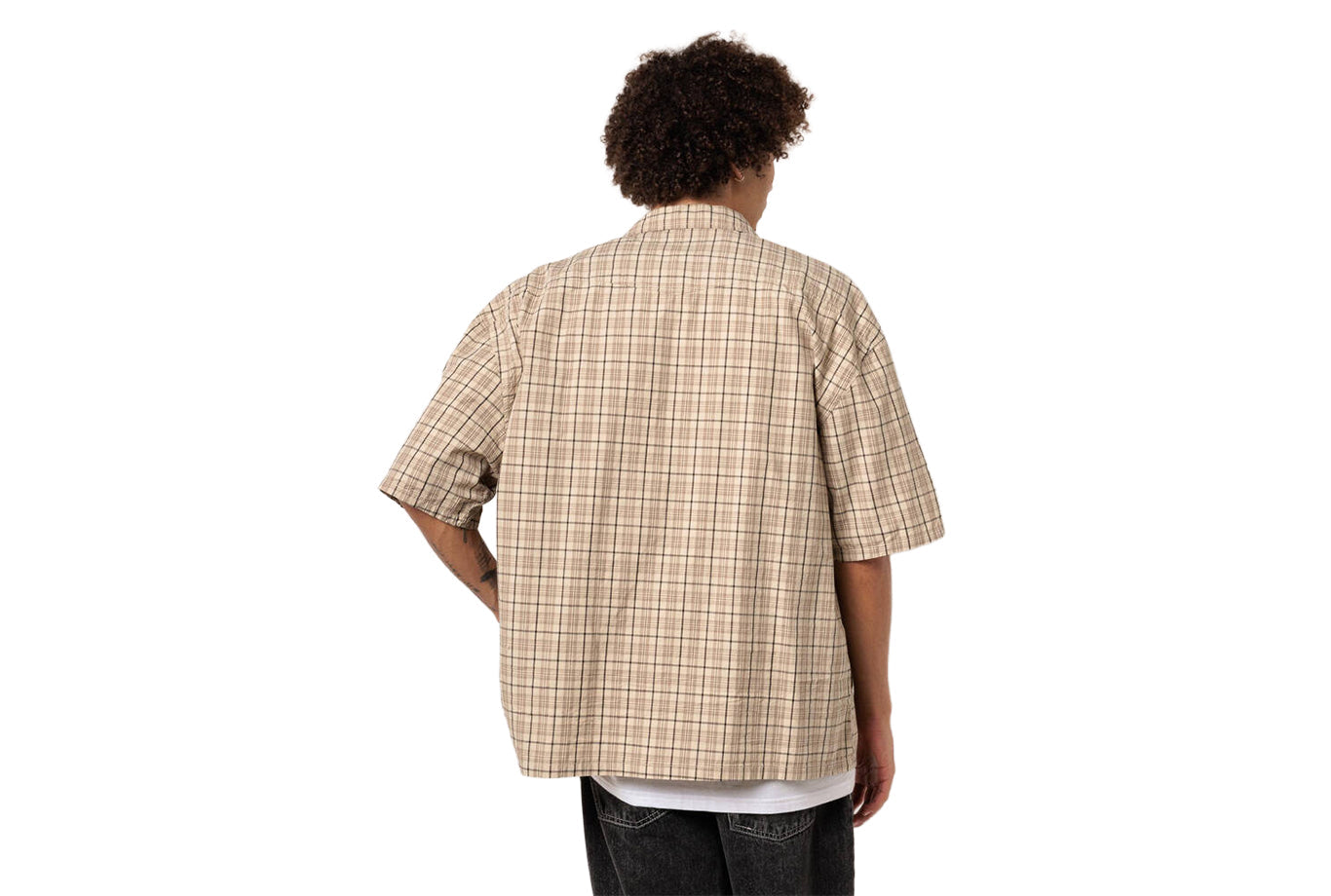 RHYTHM LONGREACH RELAXED SS SHIRT Cream - Vue 2
