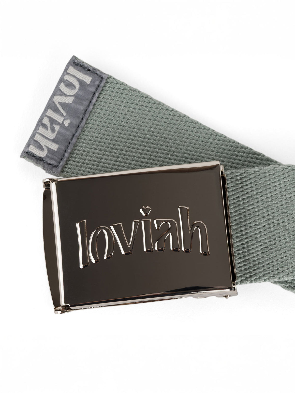 LOVIAH CHROME WEBBING BELT Steel