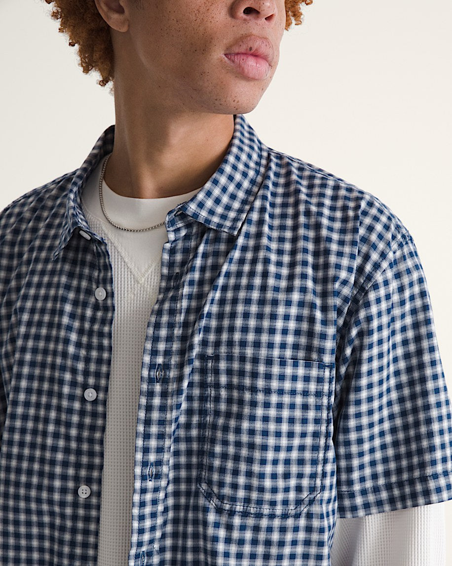 VANS LARKSPUR MINI PLAID SS SHIRT