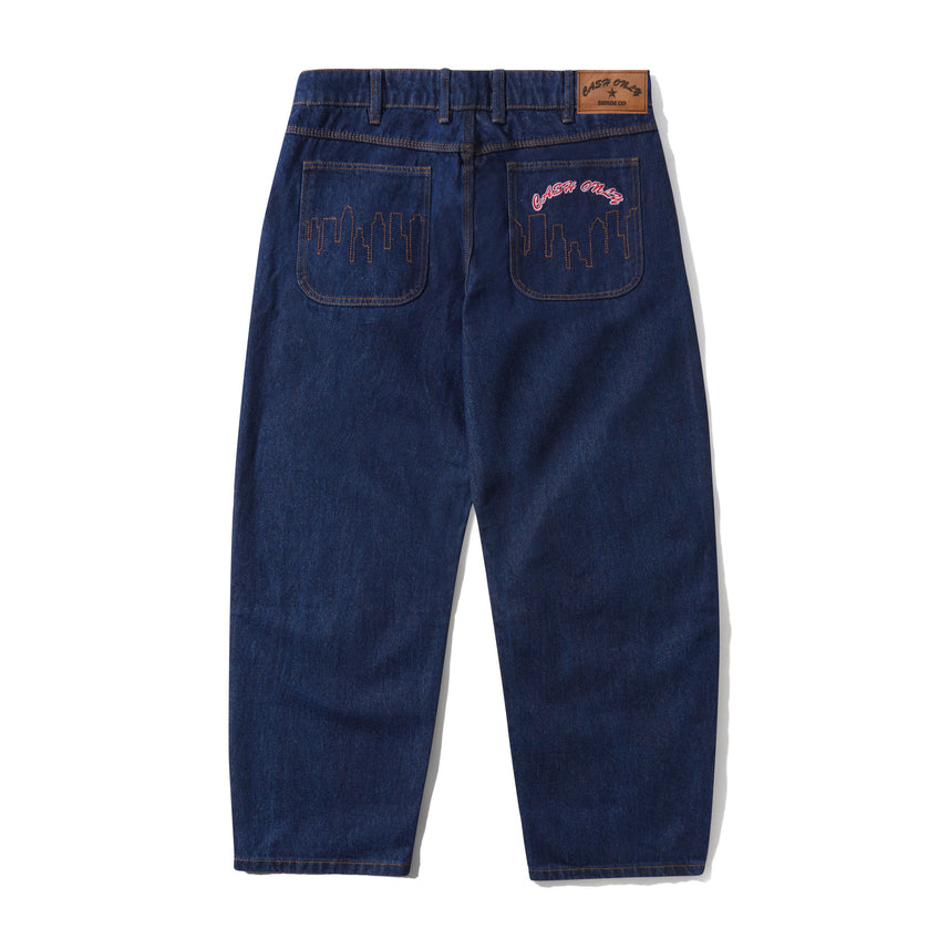 CASH ONLY LOGO BAGGY DENIM JEANS 