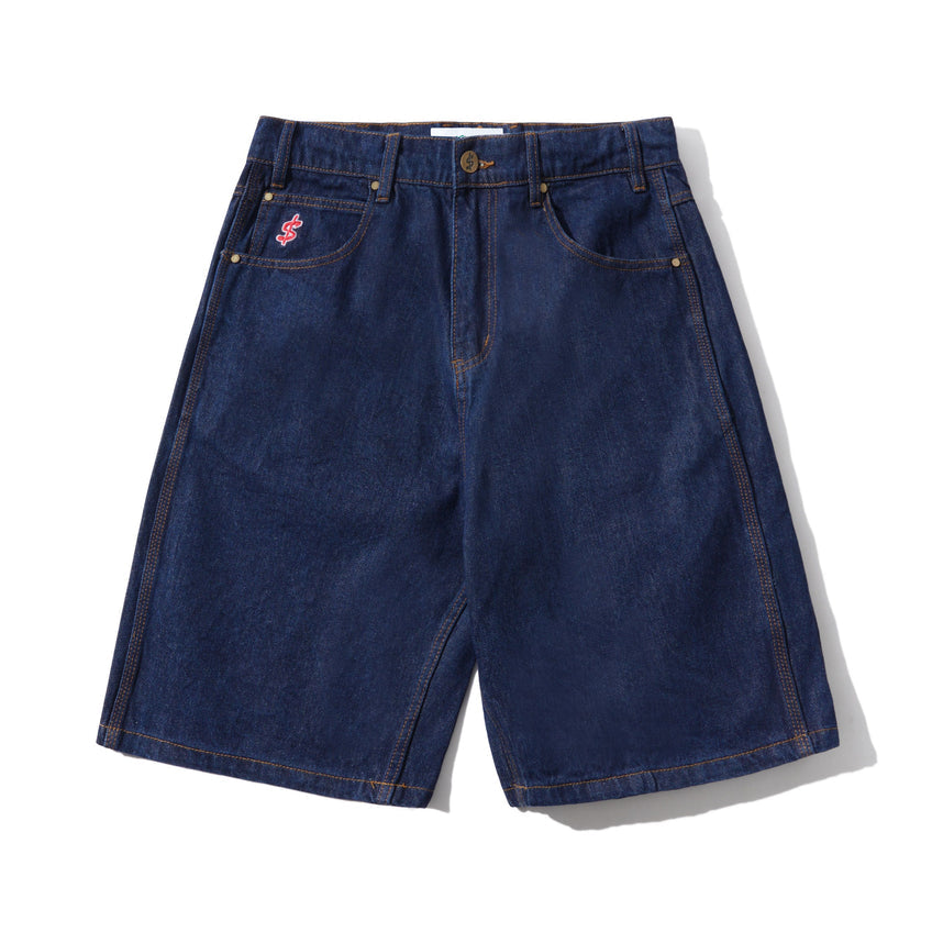 CASH ONLY LOGO DENIM SHORTS 