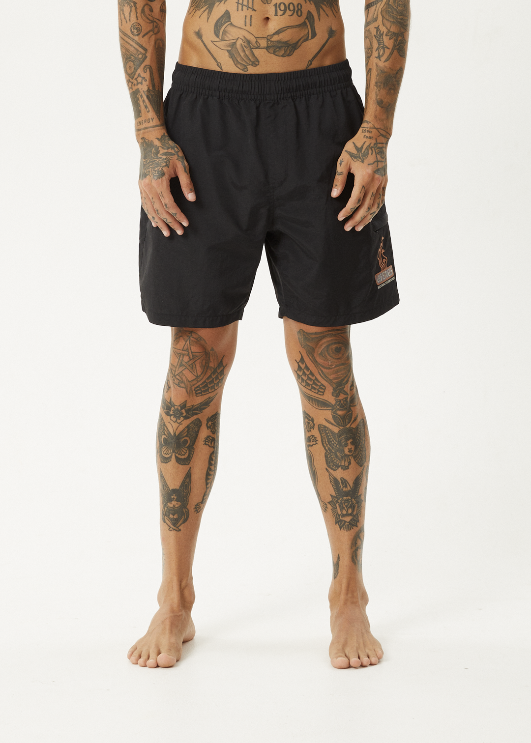 AFENDS BAYWATCH RECYCLED SWIM SHORT 18"