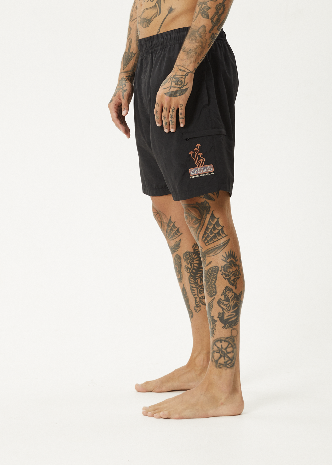 AFENDS BAYWATCH RECYCLED SWIM SHORT 18"