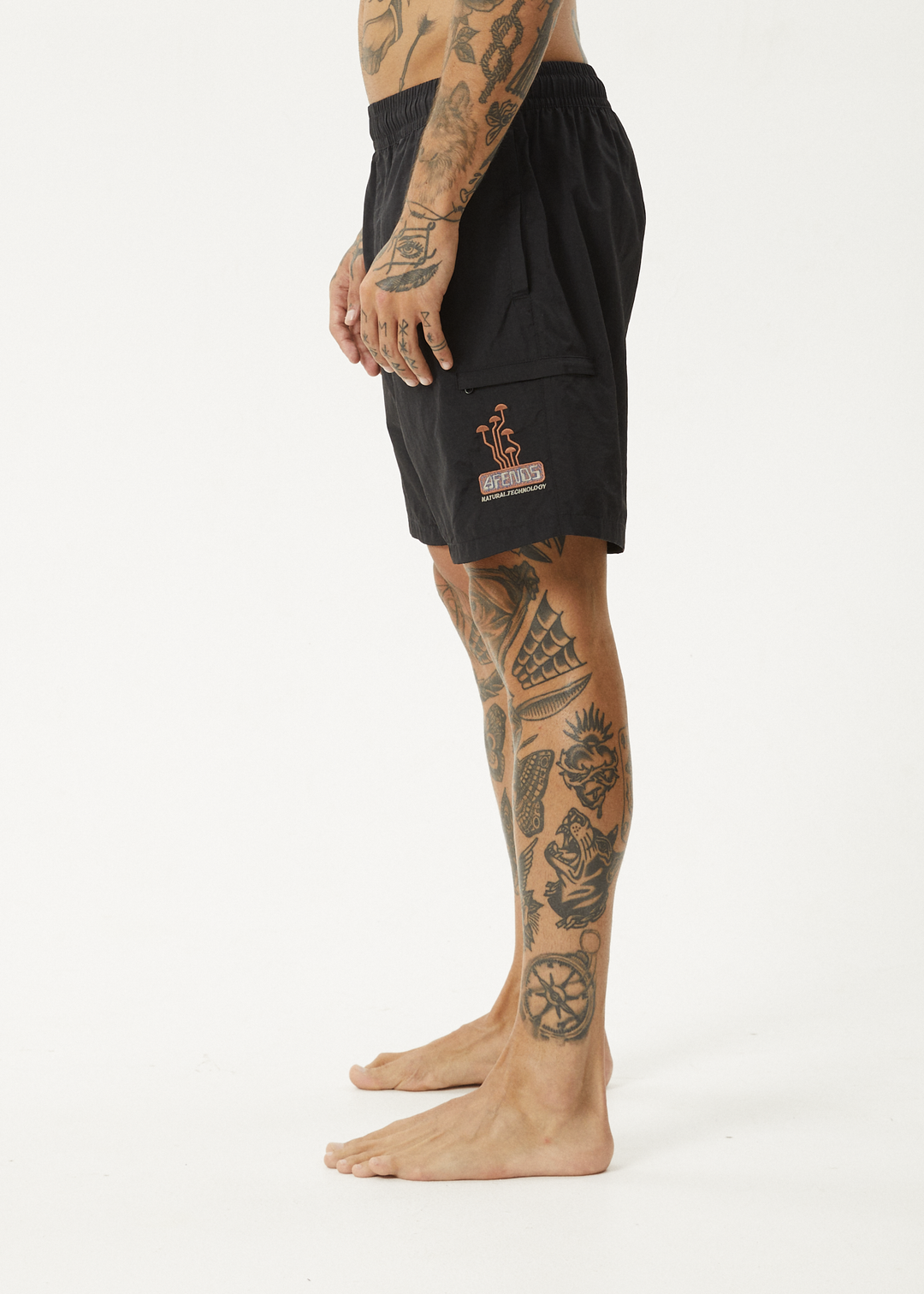 AFENDS BAYWATCH RECYCLED SWIM SHORT 18"
