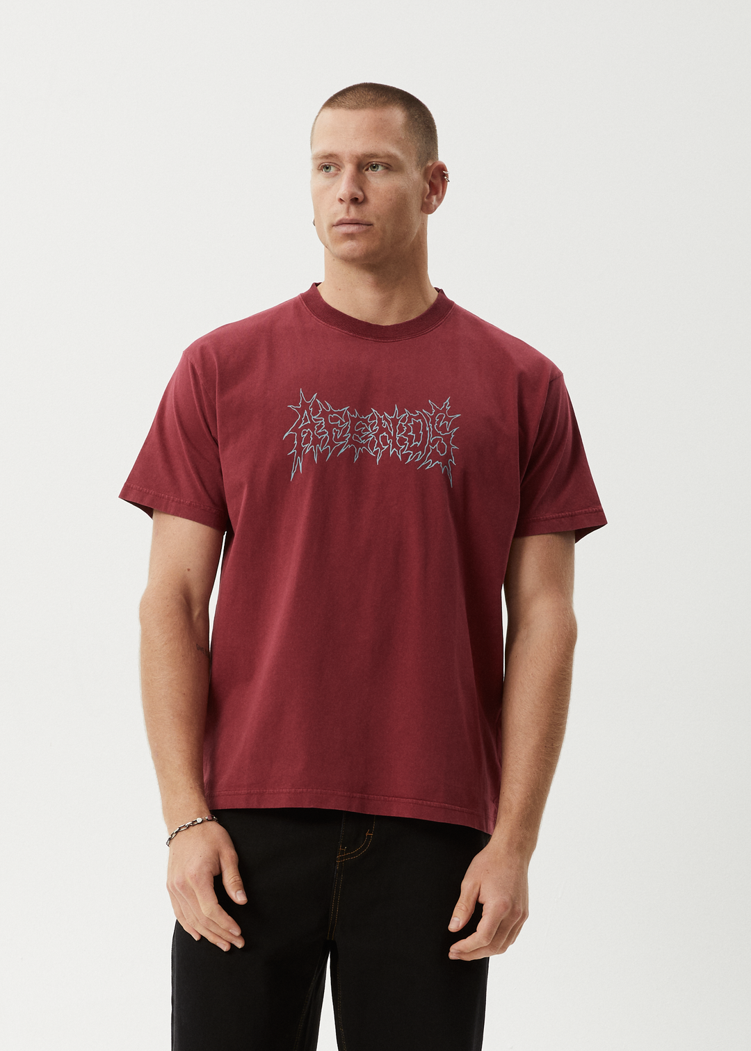 AFENDS MENTAL RECYCLED BOXY FIT TEE