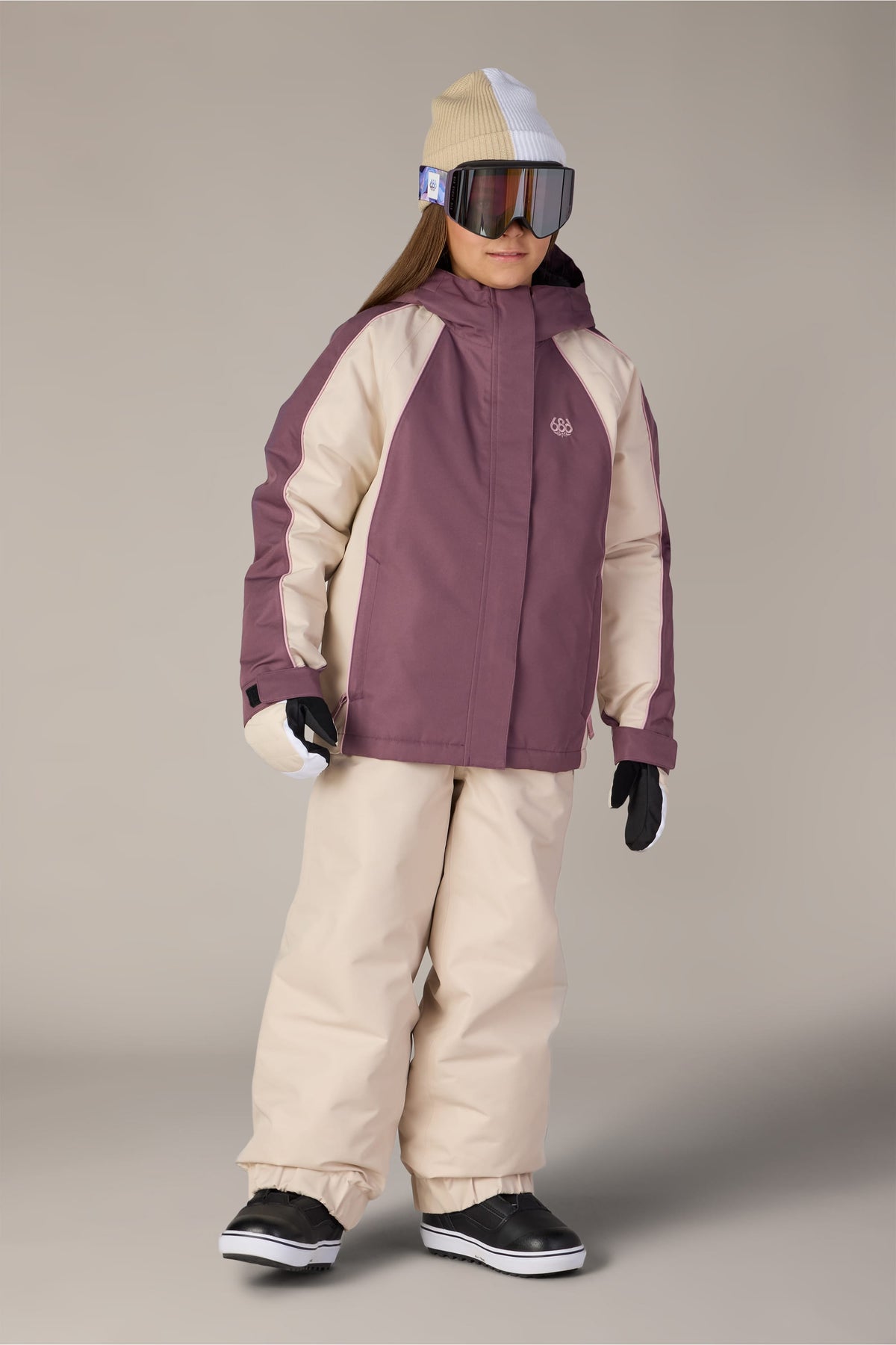 686 Y Hologram Insulated Jacket Black Plum Colorblock
