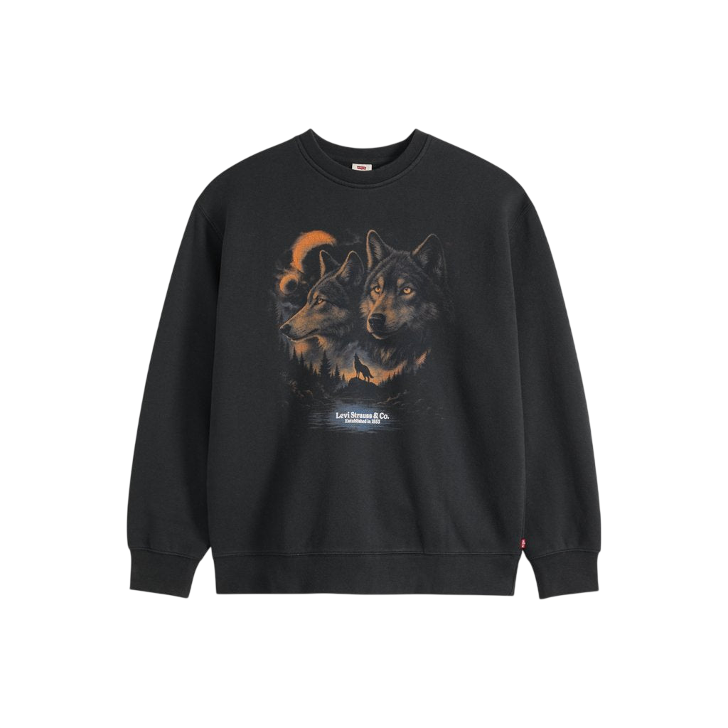 Levi's Relaxed Graphic Crew Wolf Jet Black