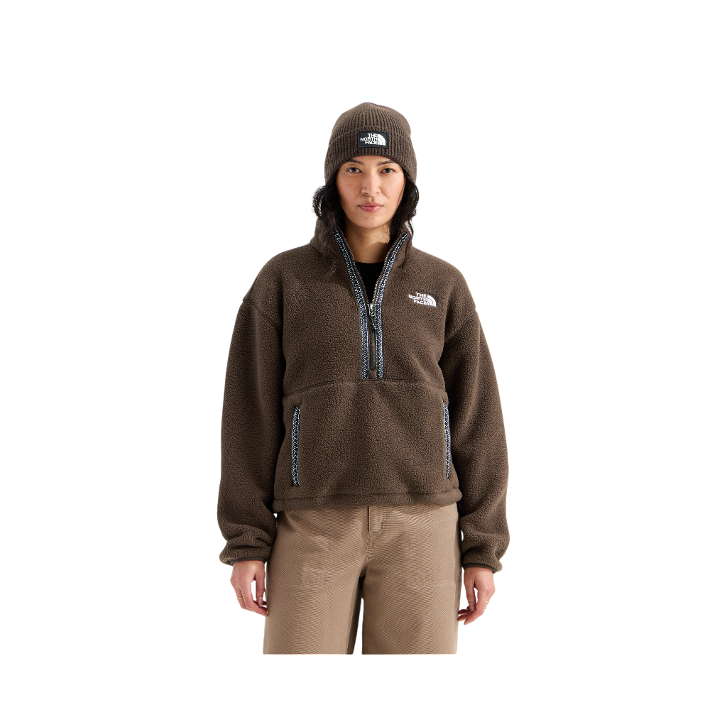 THE NORTH FACE W TNF Fleeski 1/4 Zip Pullover Dark Chestnut