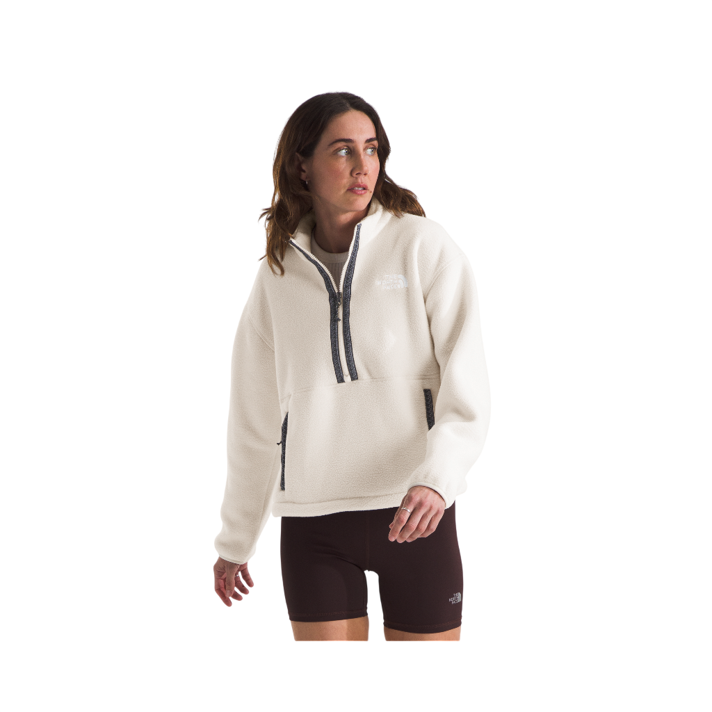 THE NORTH FACE W TNF Fleeski 1/4 Zip Pullover White Dune