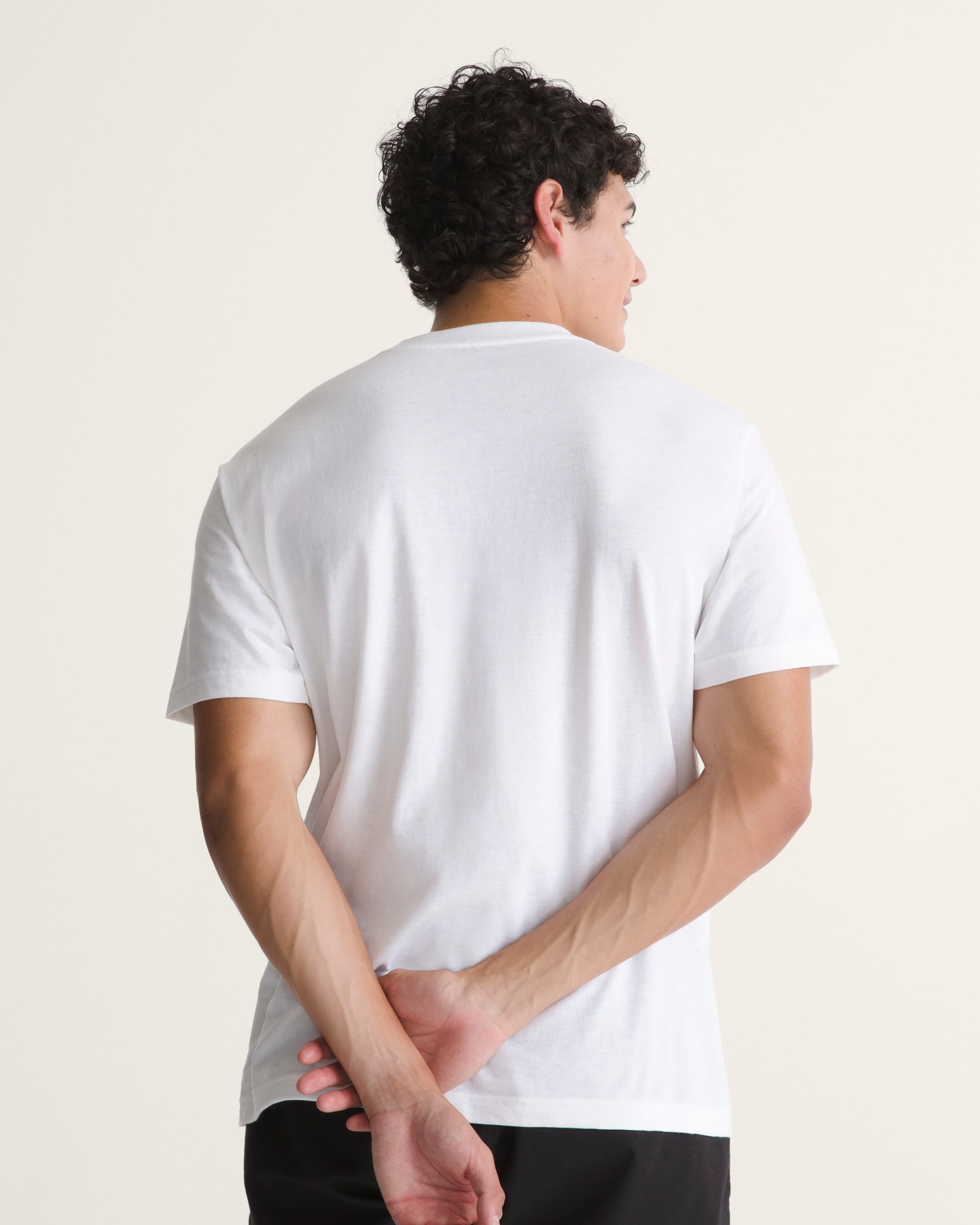 VANS New Left Chest SS Tee Blanc/Noir - Vue 4