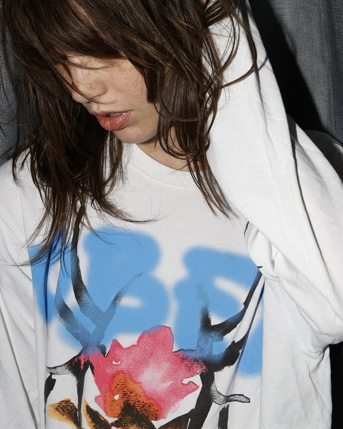 OBEY ROSE TRIBAL VTG OVERSIZE TEE LS