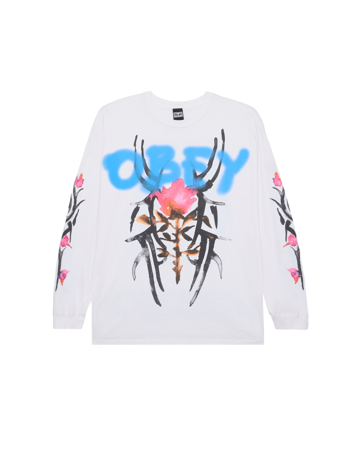OBEY ROSE TRIBAL VTG OVERSIZE TEE LS