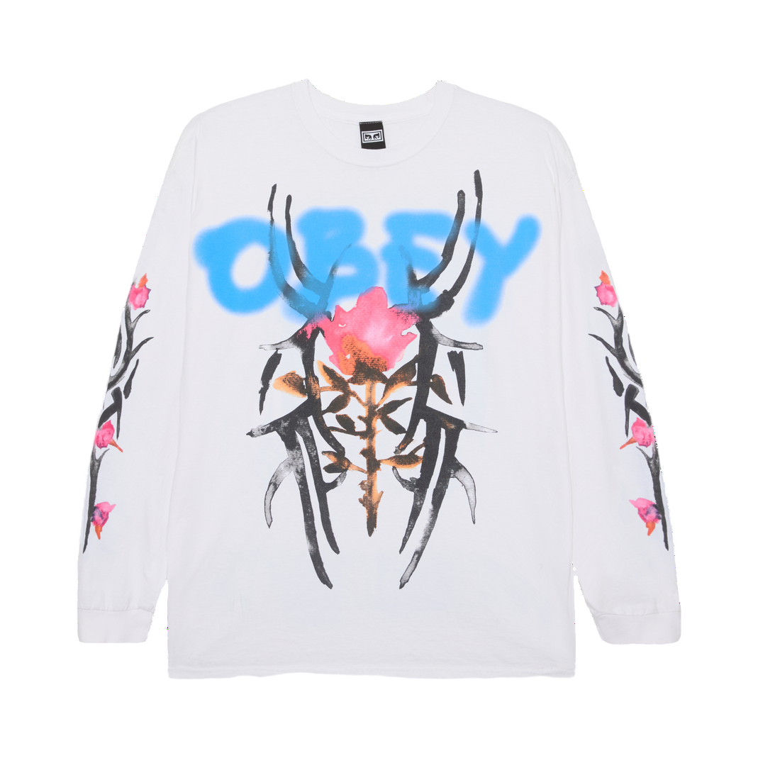 OBEY ROSE TRIBAL VTG OVERSIZE TEE LS