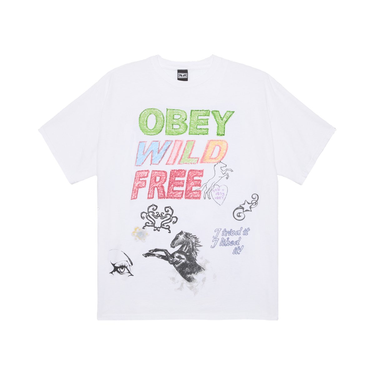 OBEY WILD FREE VTG OVERSIZE TEE