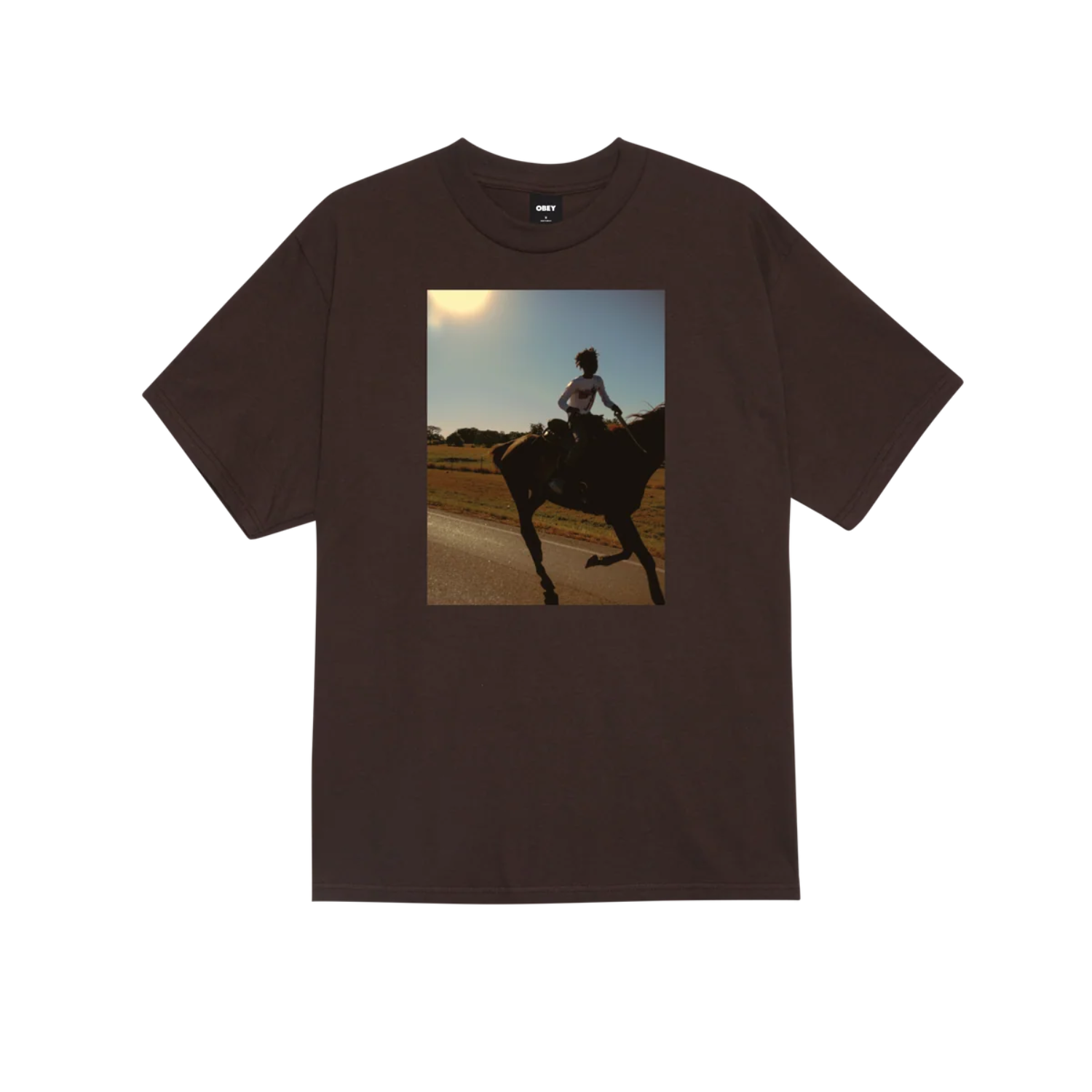 OBEY Trail Ride Tee Java Brown - HOMIES