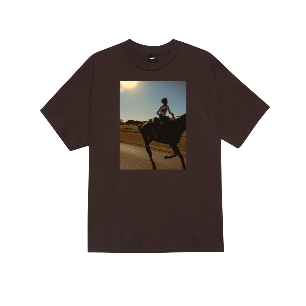 OBEY Trail Ride Tee Java Brown - HOMIES
