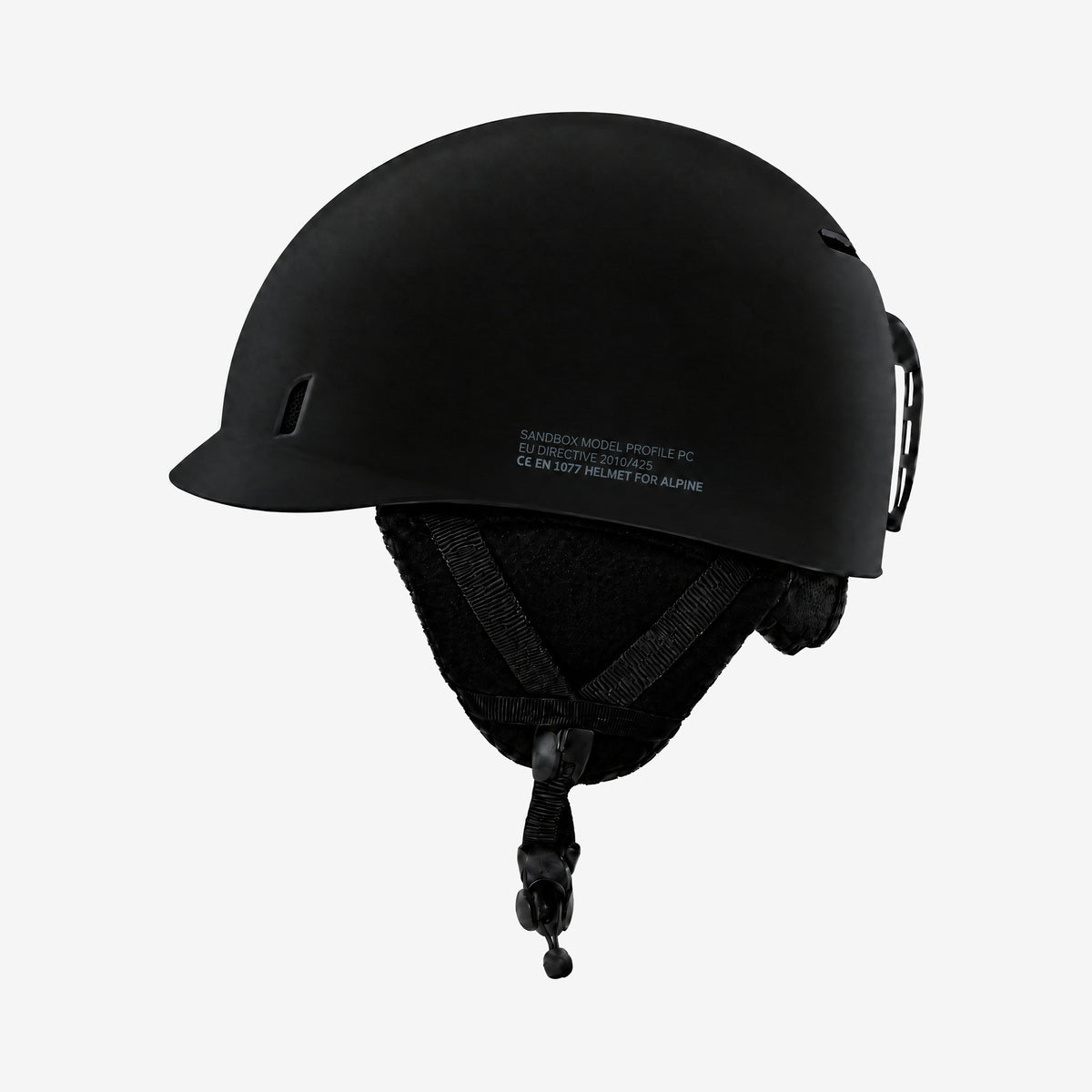 Casque Sandbox Profile noir, vue de gauche
