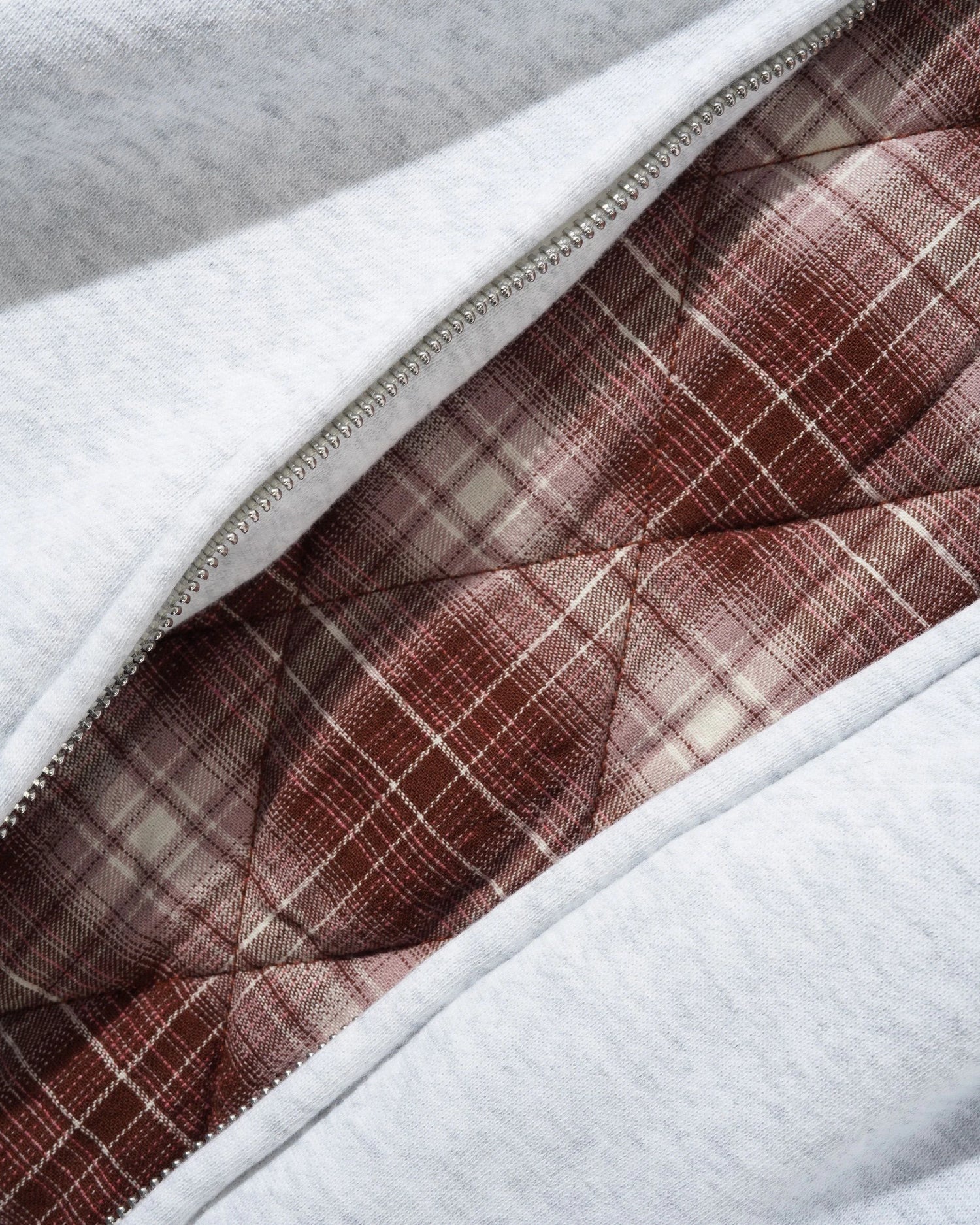 Butter Goods Plaid Lined Zip-Thru Hood Ash - vue 3