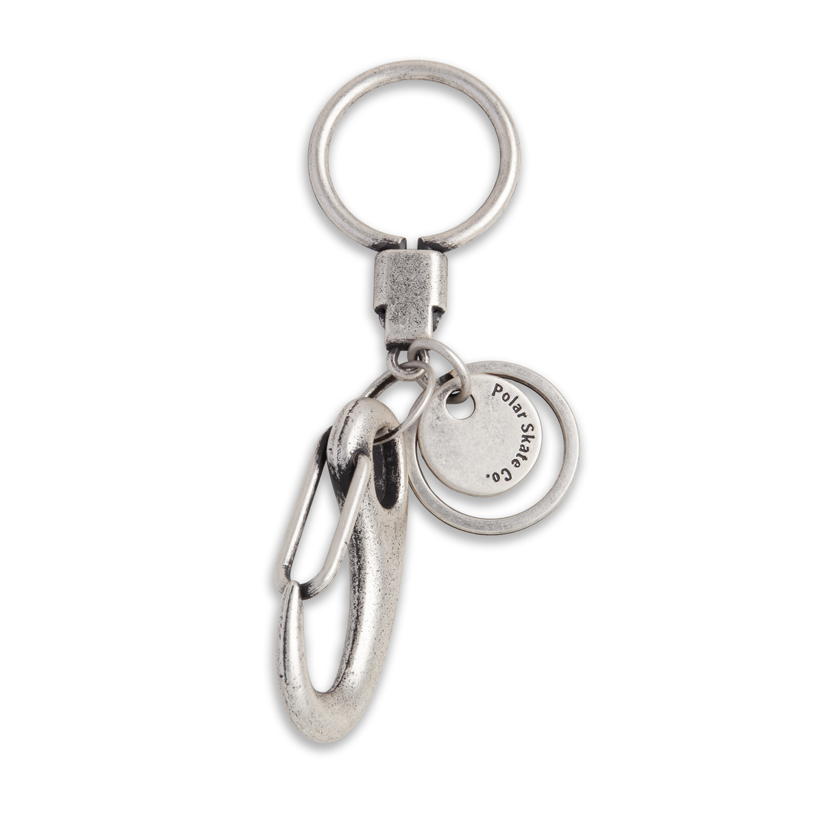 POLAR HOOK KEY RING BRUSHED SILVER
