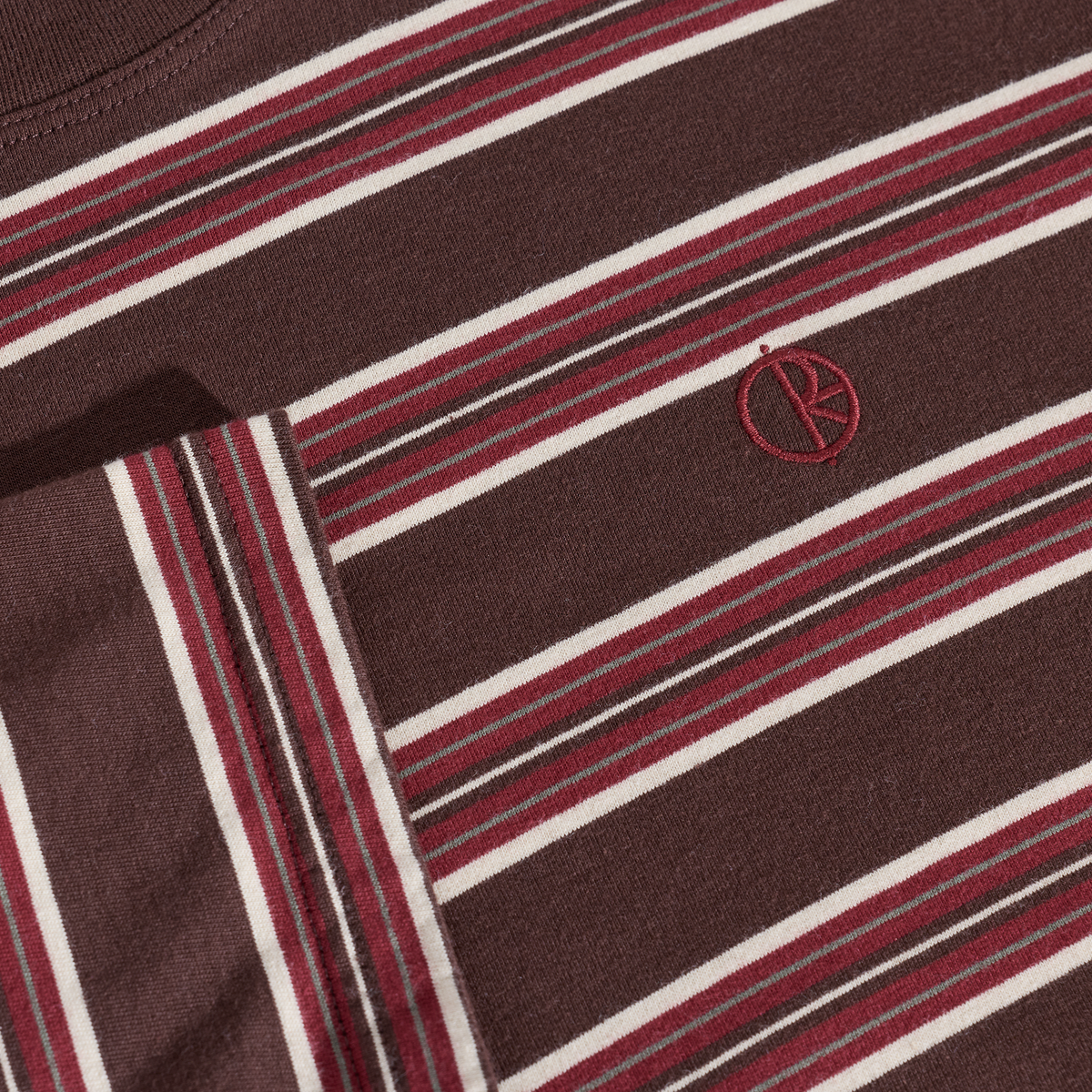 POLAR STRIPE TEE BROWN/RED
