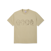 POLAR 8 HEADS CONTRAST TEE - Sand/Brown