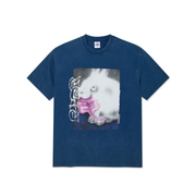 POLAR RABBIT TEE - Washed Blue