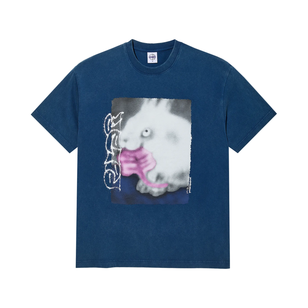 POLAR RABBIT TEE - Washed Blue