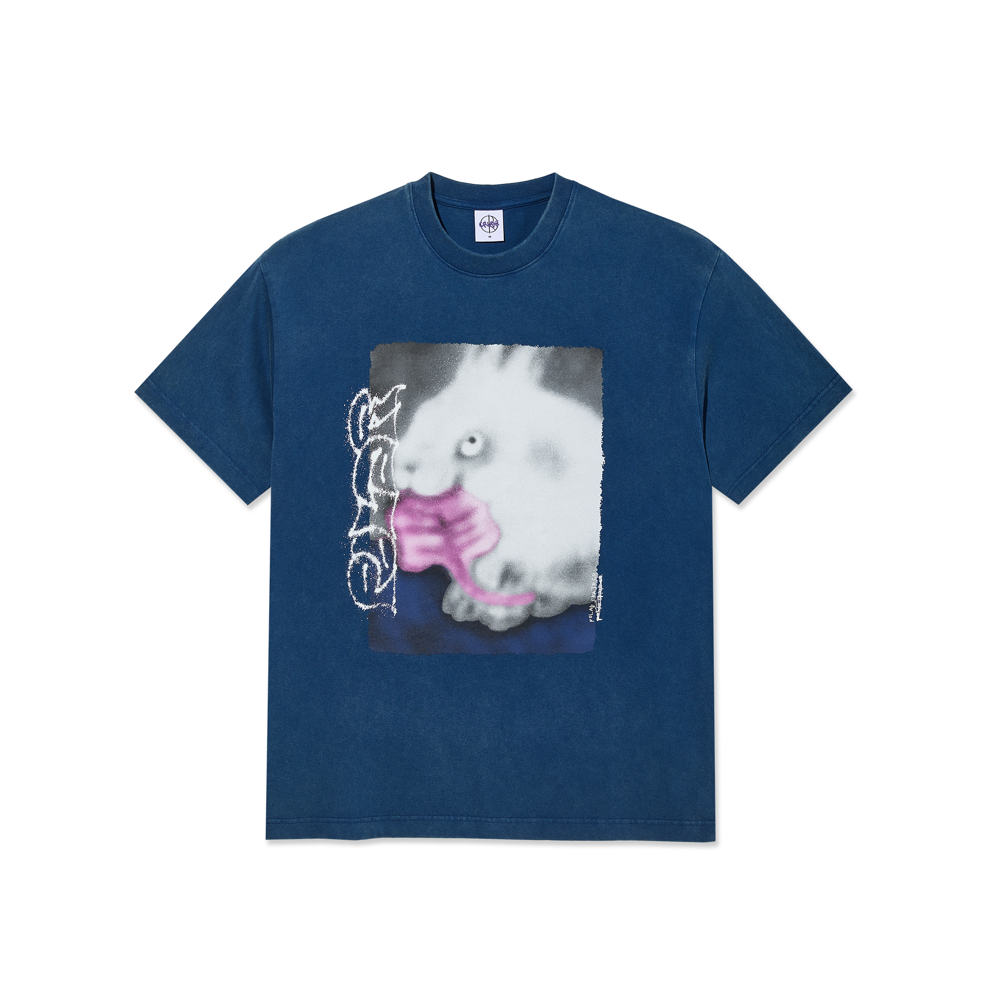 POLAR RABBIT TEE - Washed Blue