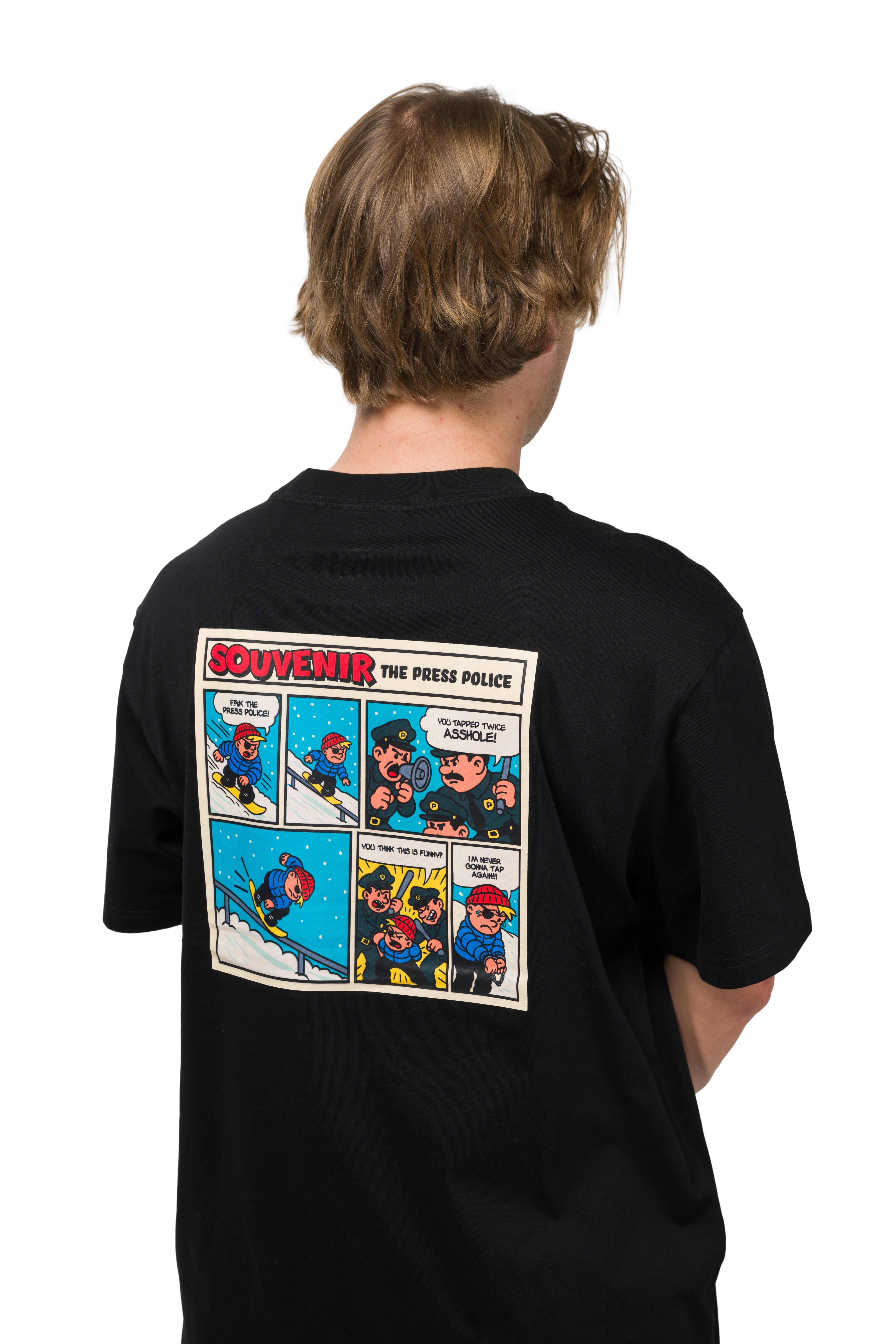 SOUVENIR PRESS POLICE TEE BLACK