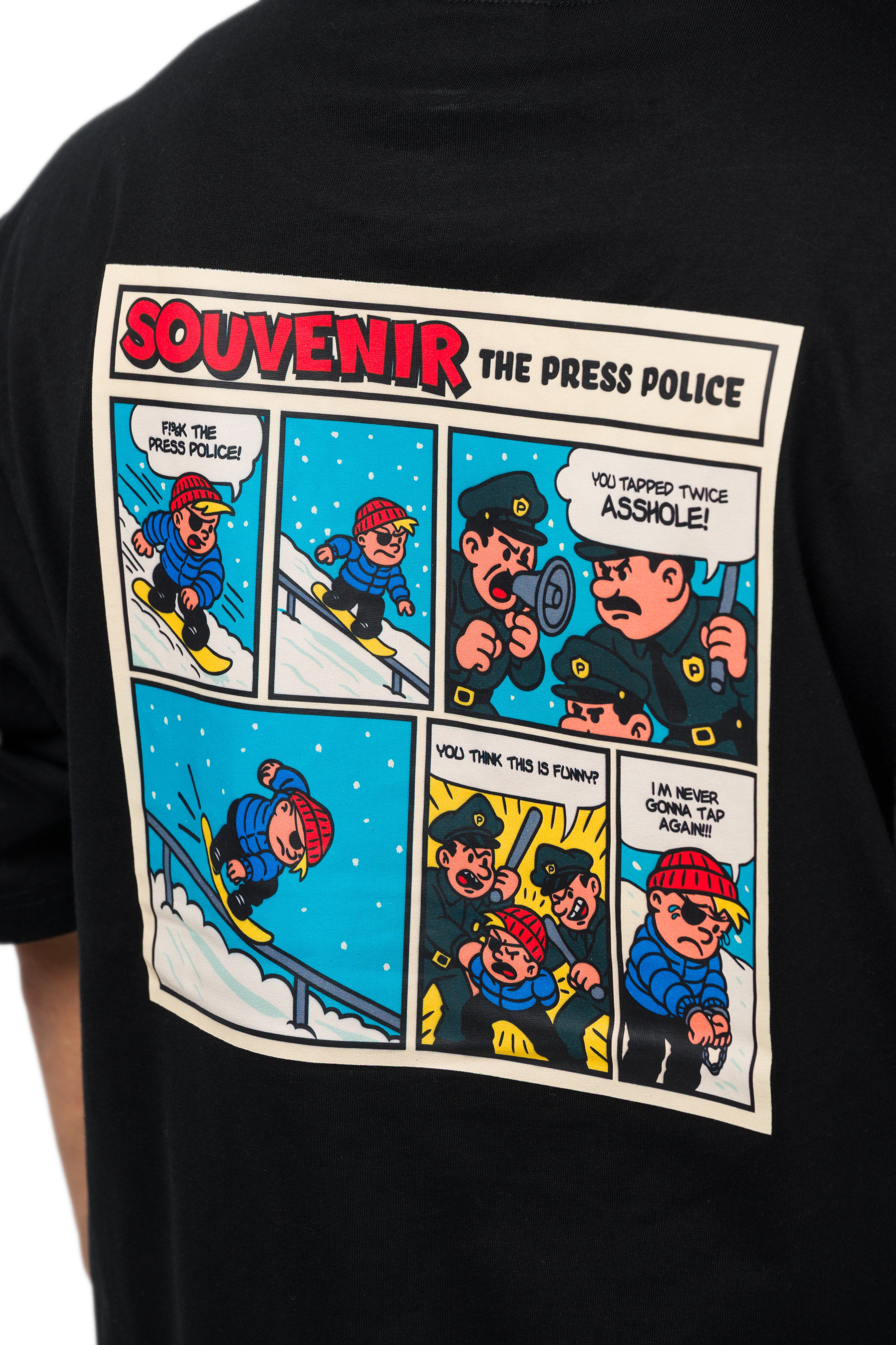 SOUVENIR PRESS POLICE TEE BLACK