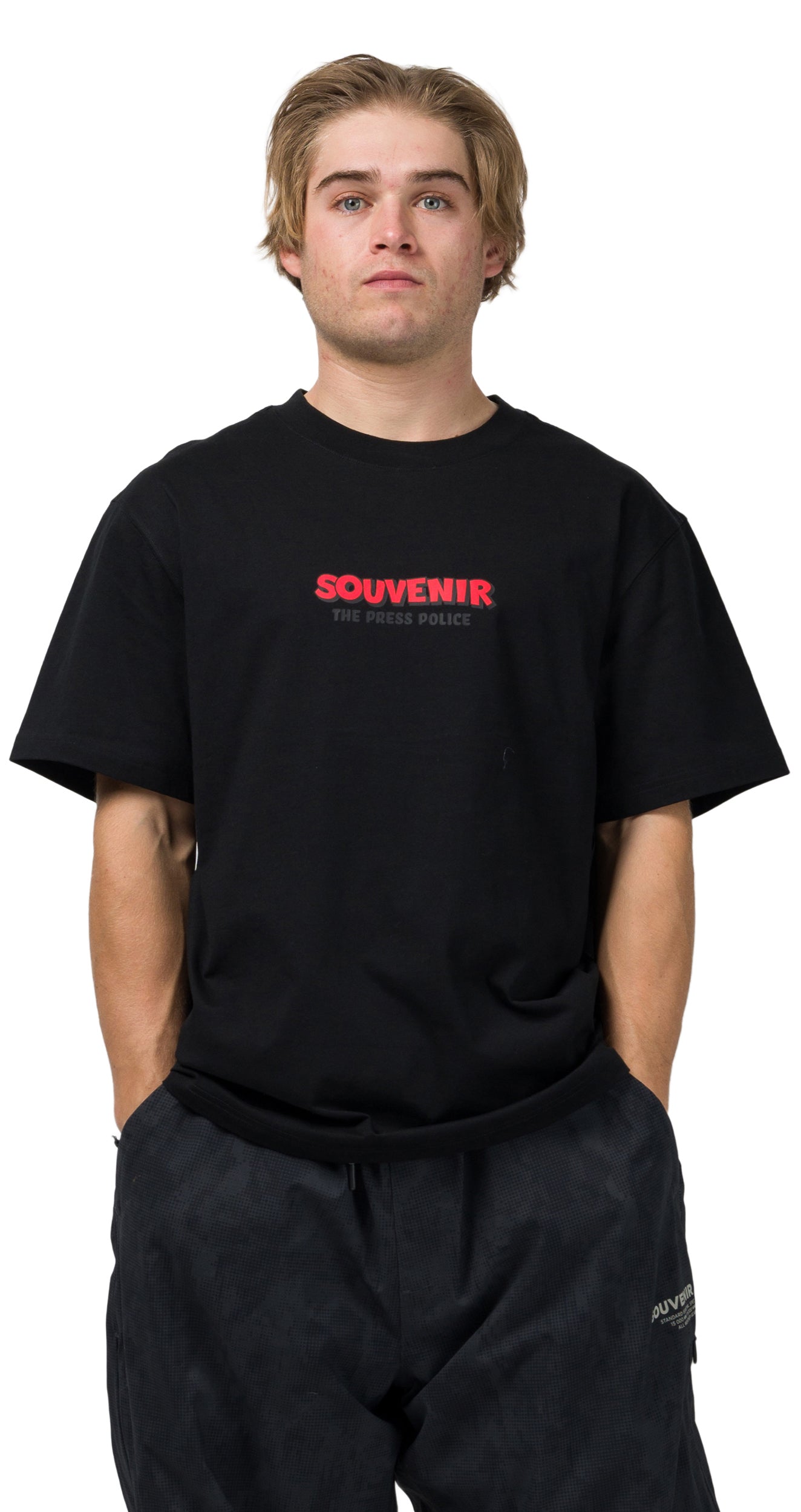 SOUVENIR PRESS POLICE TEE BLACK