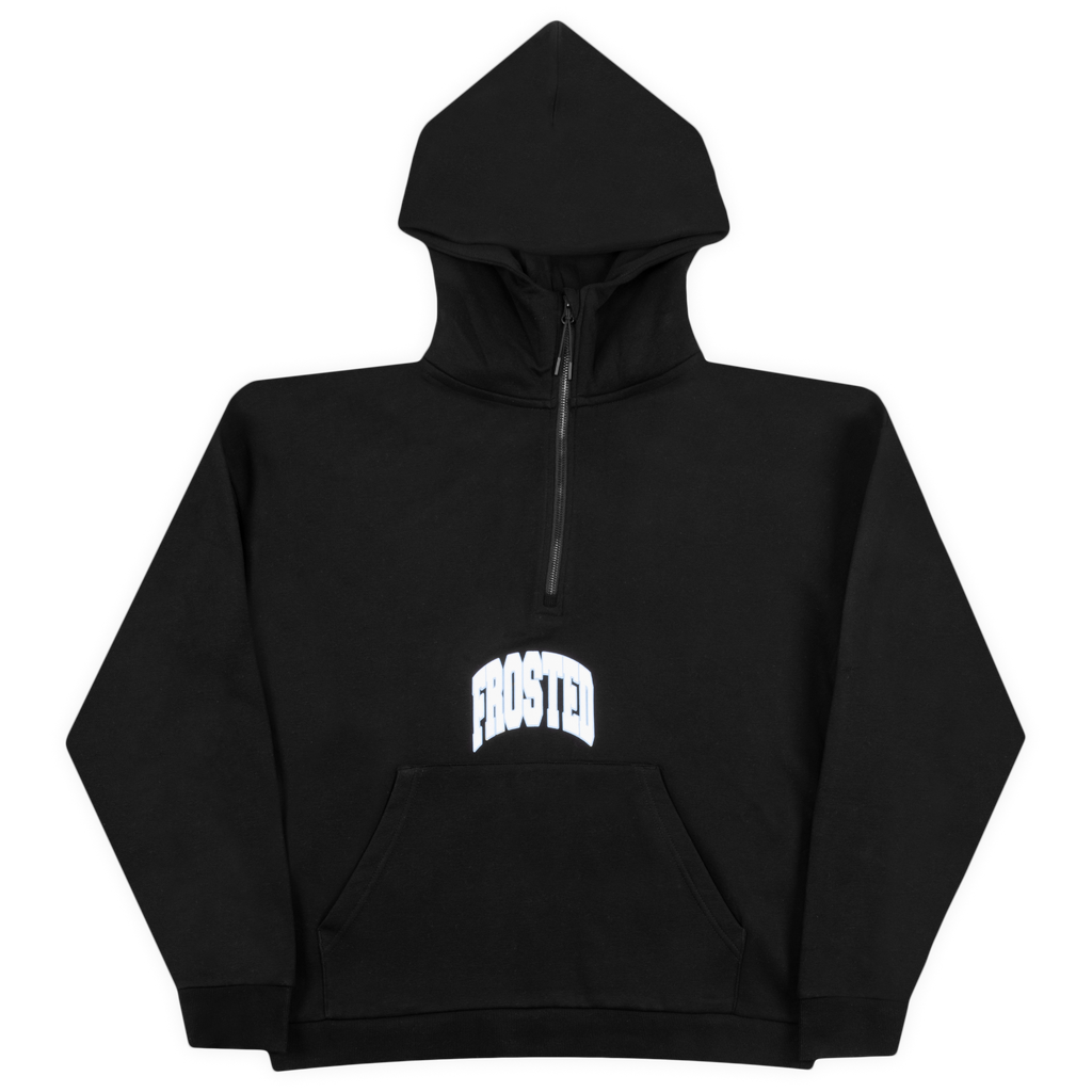FROSTED QUARTER ZIP HOODIE coloris Black