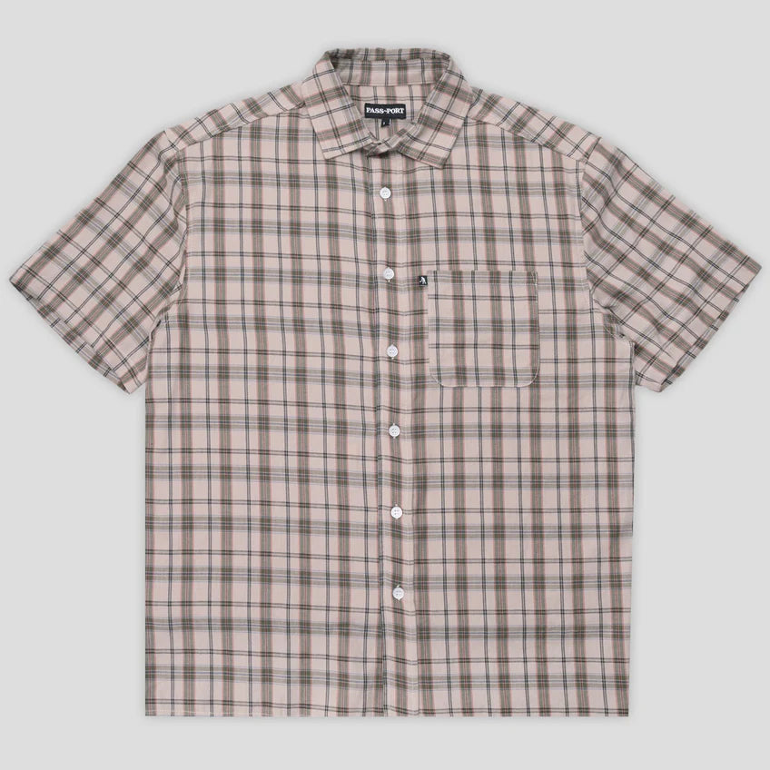 PASSPORT WORKERS CHECK SHIRT SHORT-SLEEVE R44 