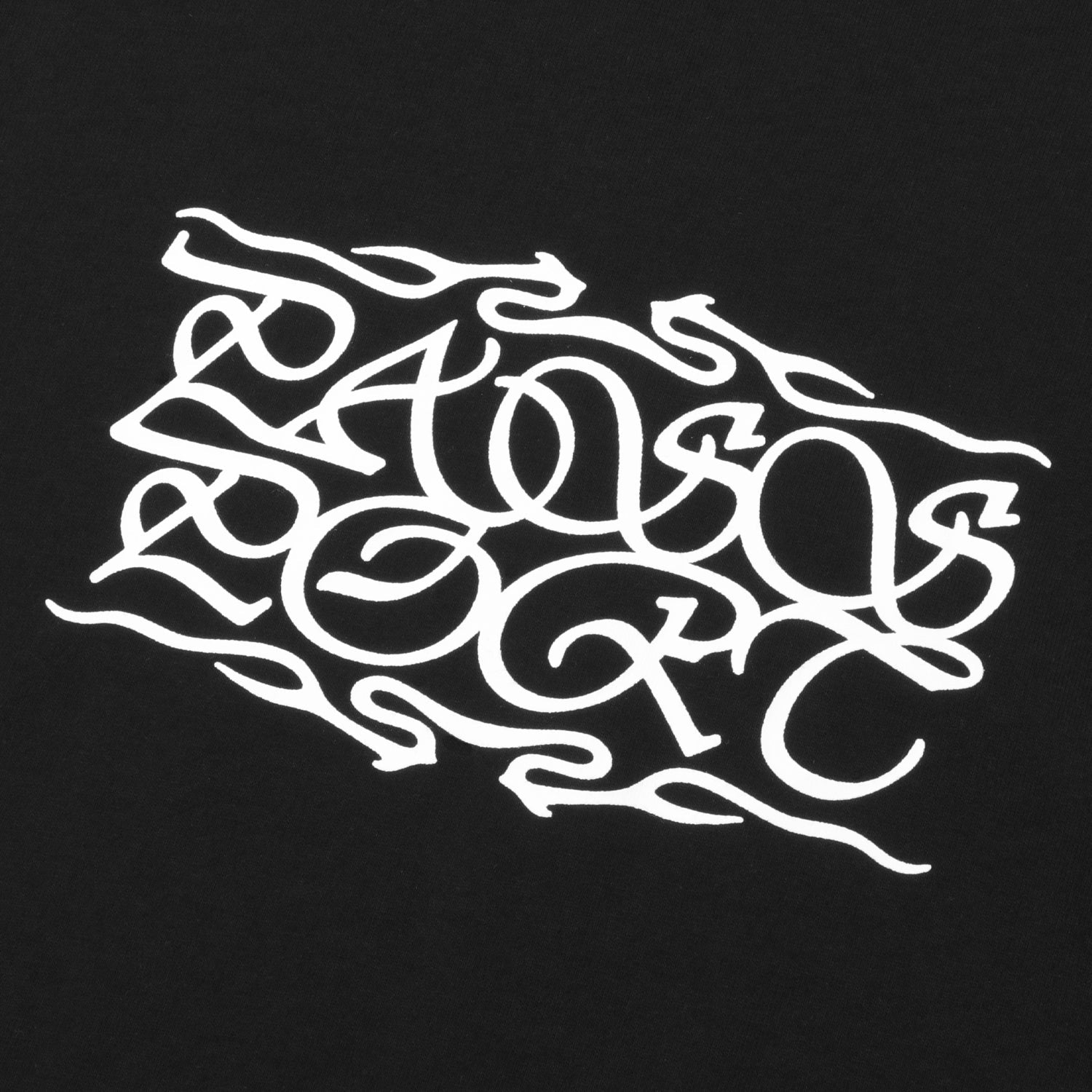 PASSPORT CALLIGRAPHY TEE BLACK - détail 1