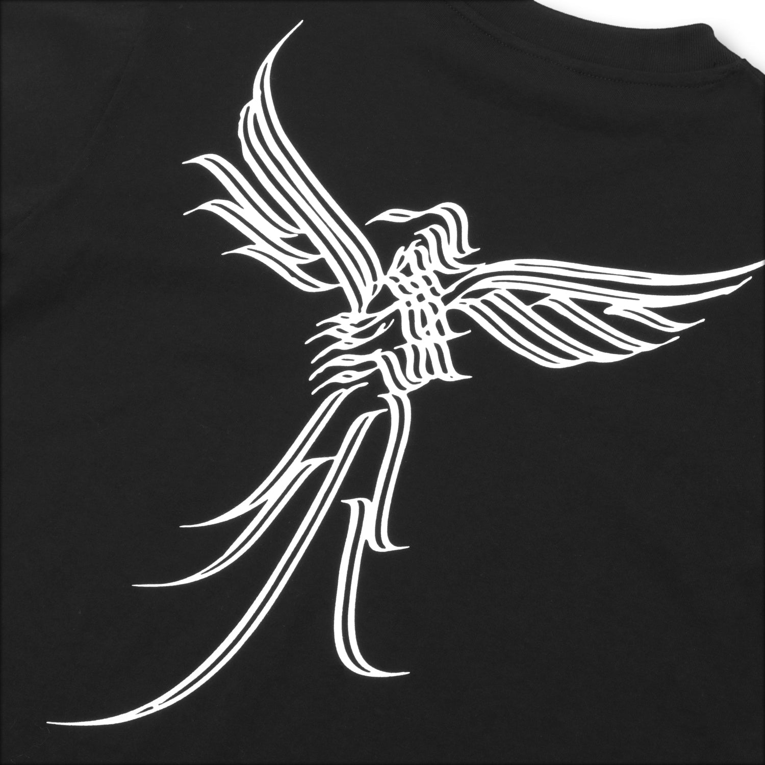 PASSPORT CALLIGRAPHY TEE BLACK - détail 2
