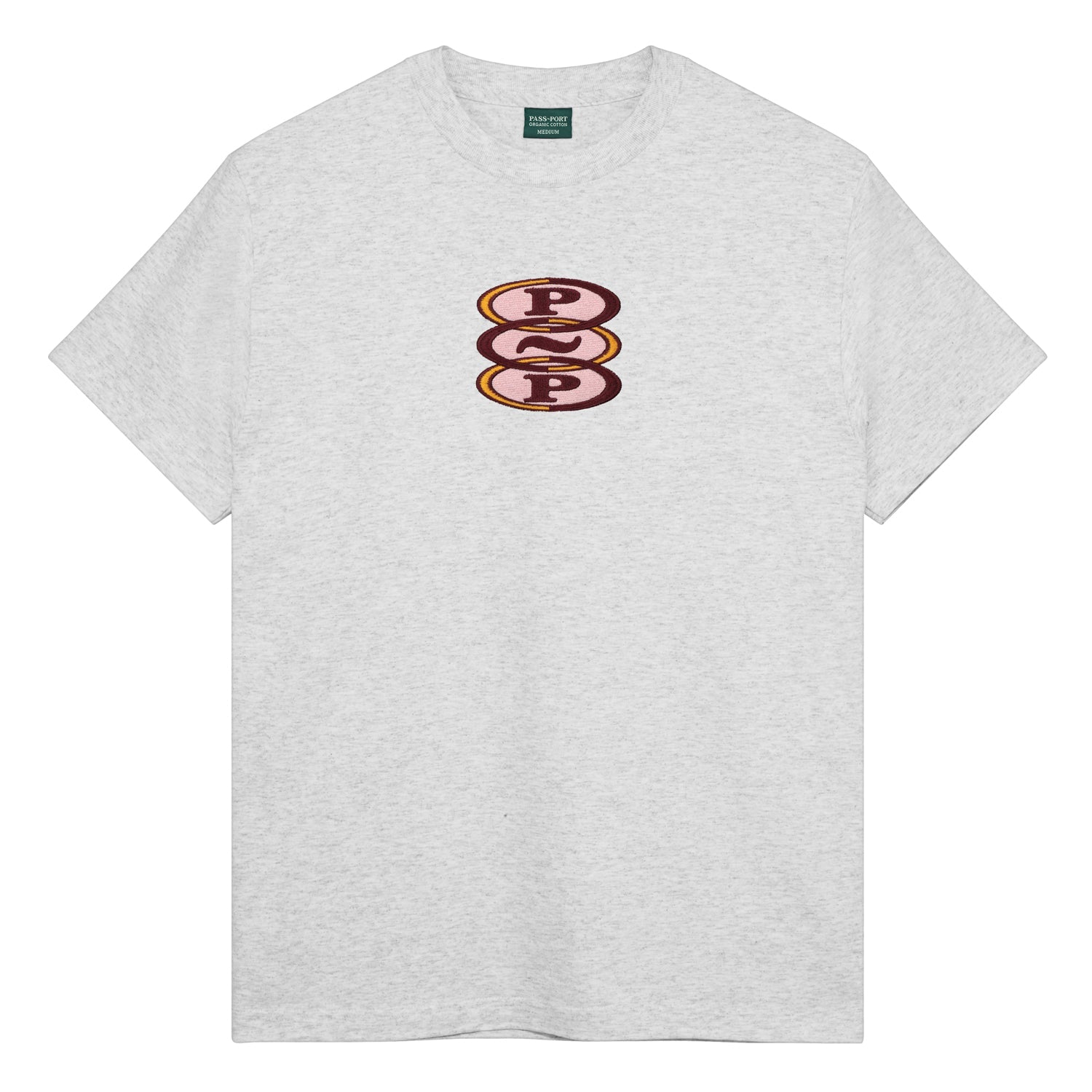 PASSPORT HOOPS ORGANIC TEE ASH - avant
