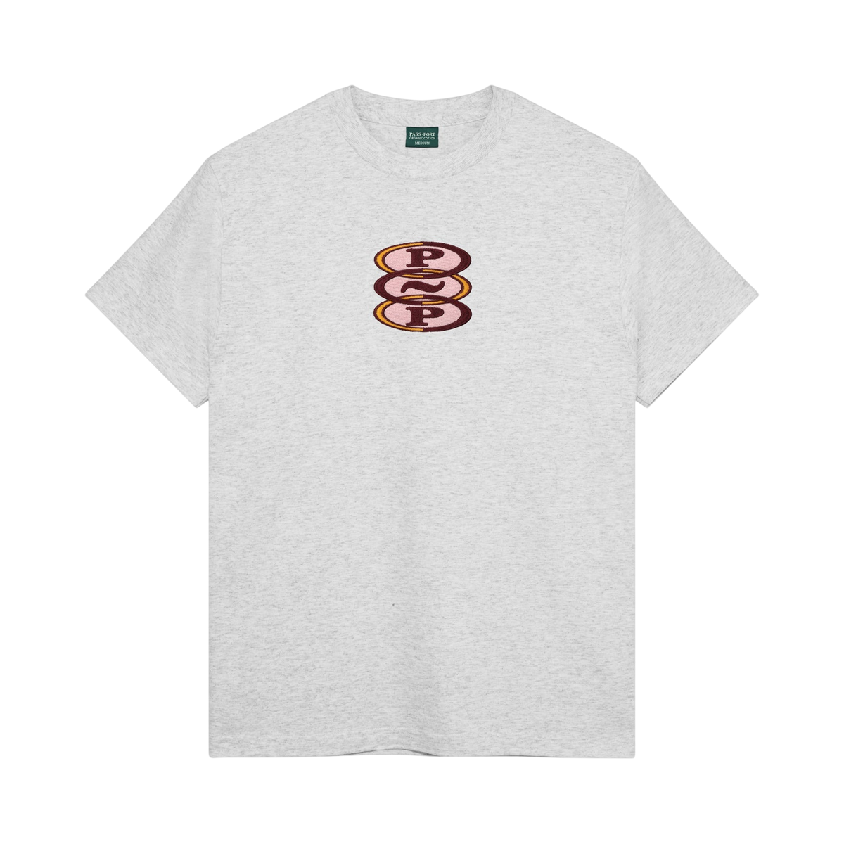 PASSPORT HOOPS ORGANIC TEE ASH - avant