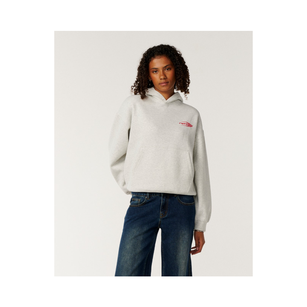 RIP CURL W RC EVOLUTION HOOD - LIGHT GREY MARLE