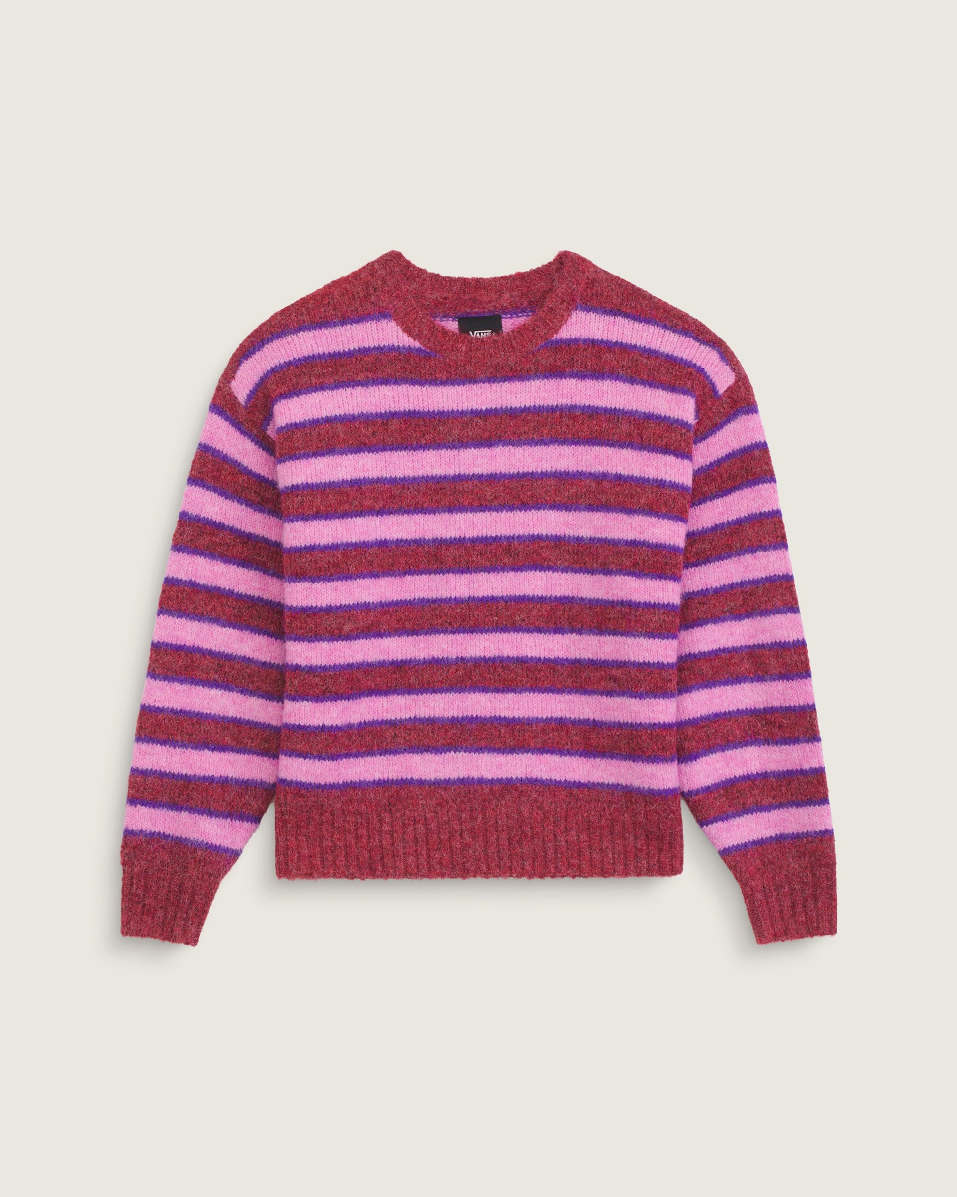 Vans W Rollins Stripe Sweater - Poppy Ember/Purple Licorice